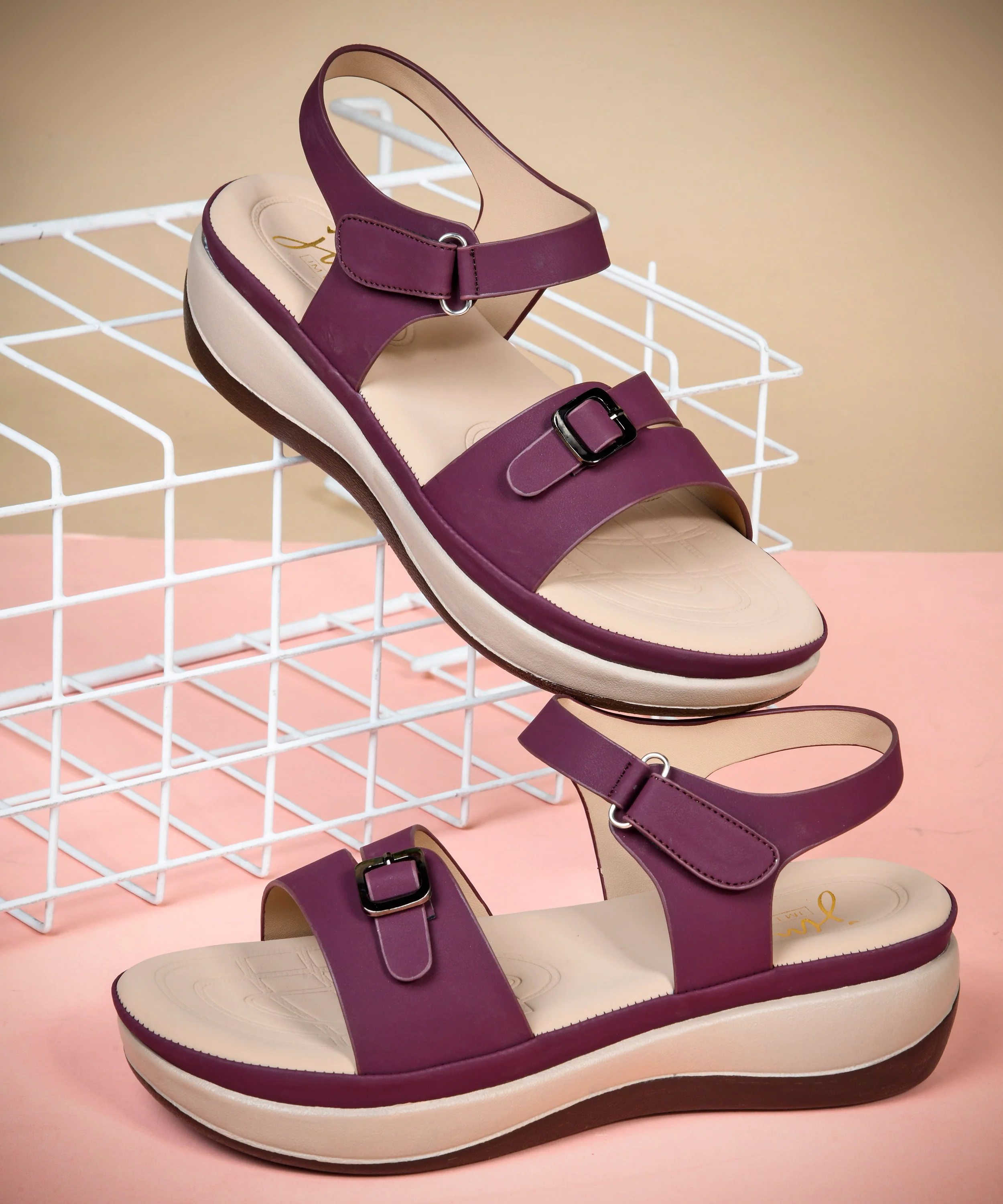 JM Looks Open-Toe Sandals with Adjustable Buckle Straps - Image 16
