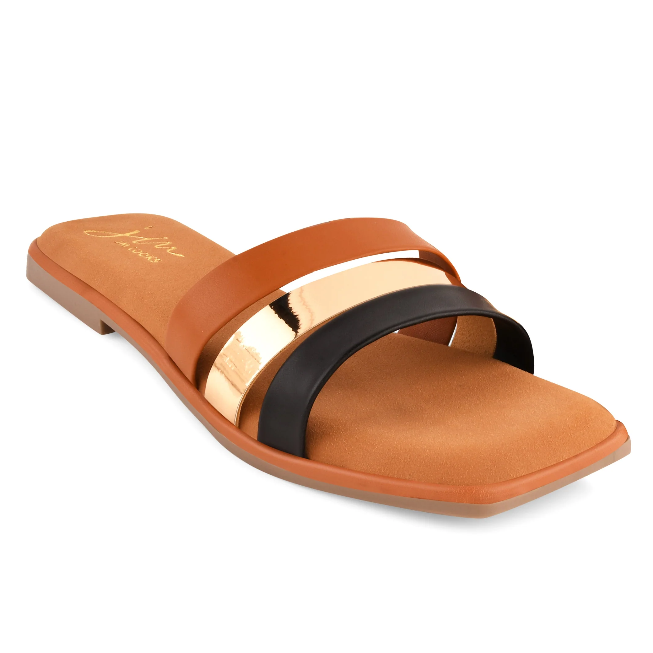 JM Looks Open-Toe Slip-On Slides Flats Sandals - Image 12