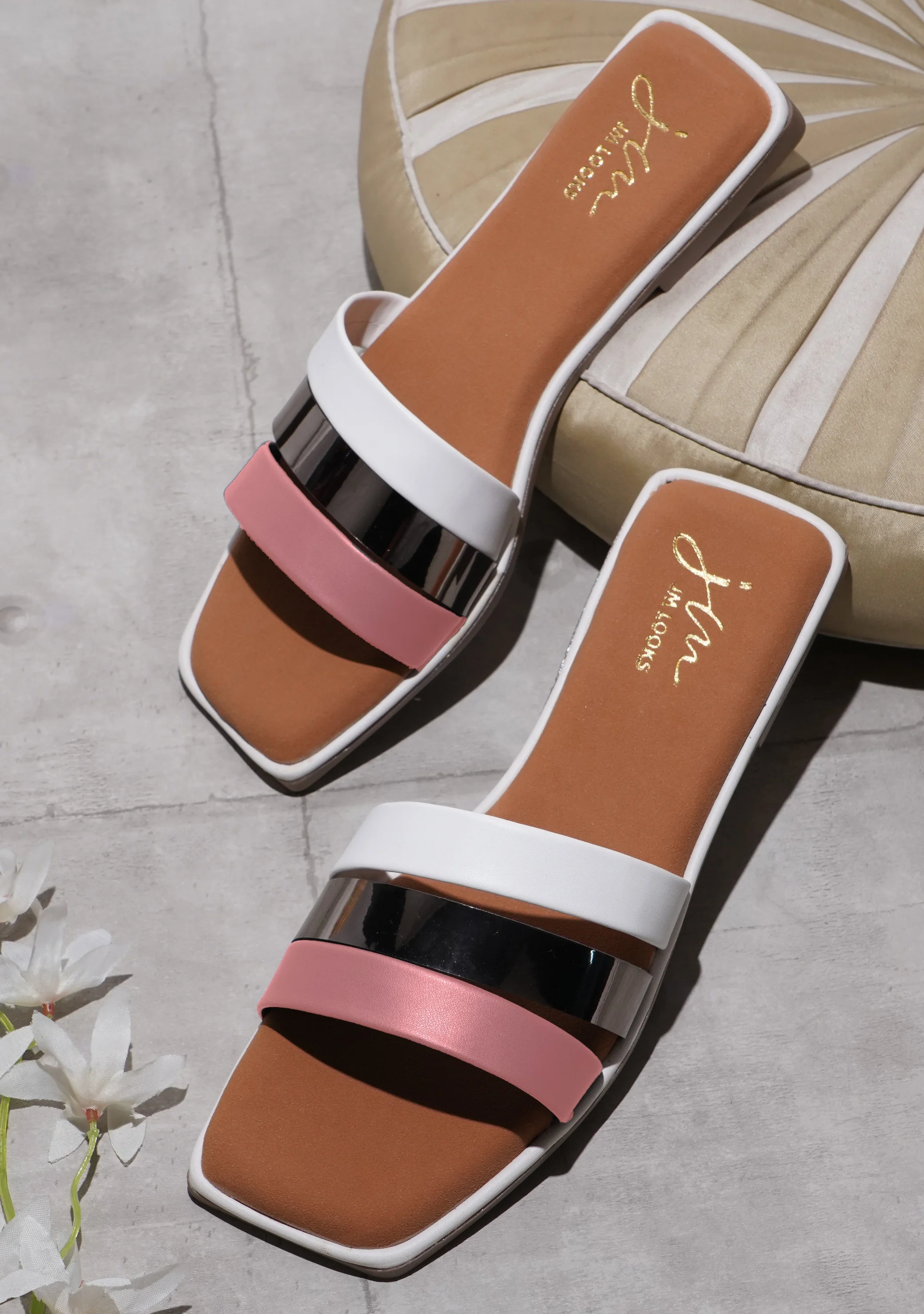 JM Looks Open-Toe Slip-On Slides Flats Sandals - Image 13
