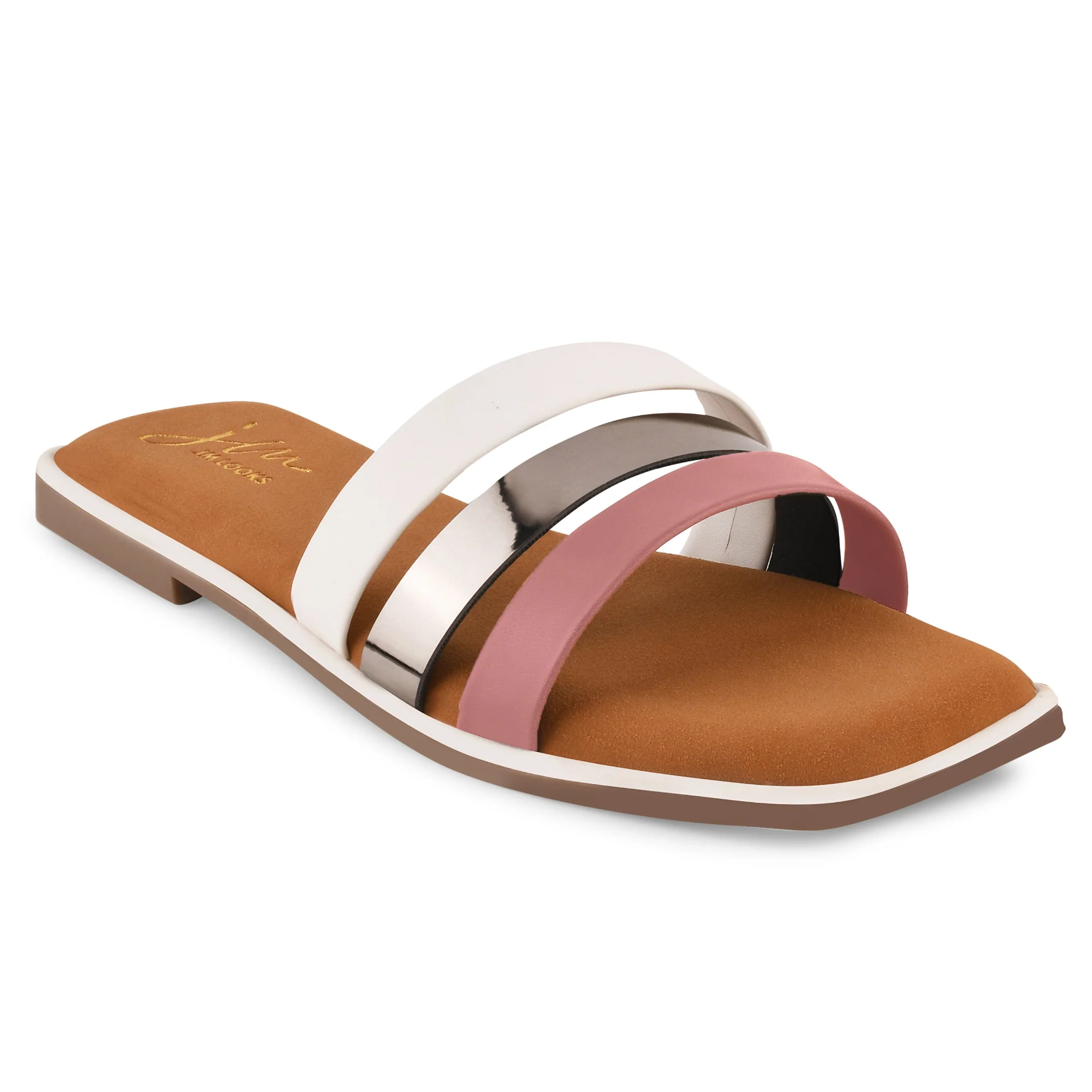 JM Looks Open-Toe Slip-On Slides Flats Sandals - Image 18