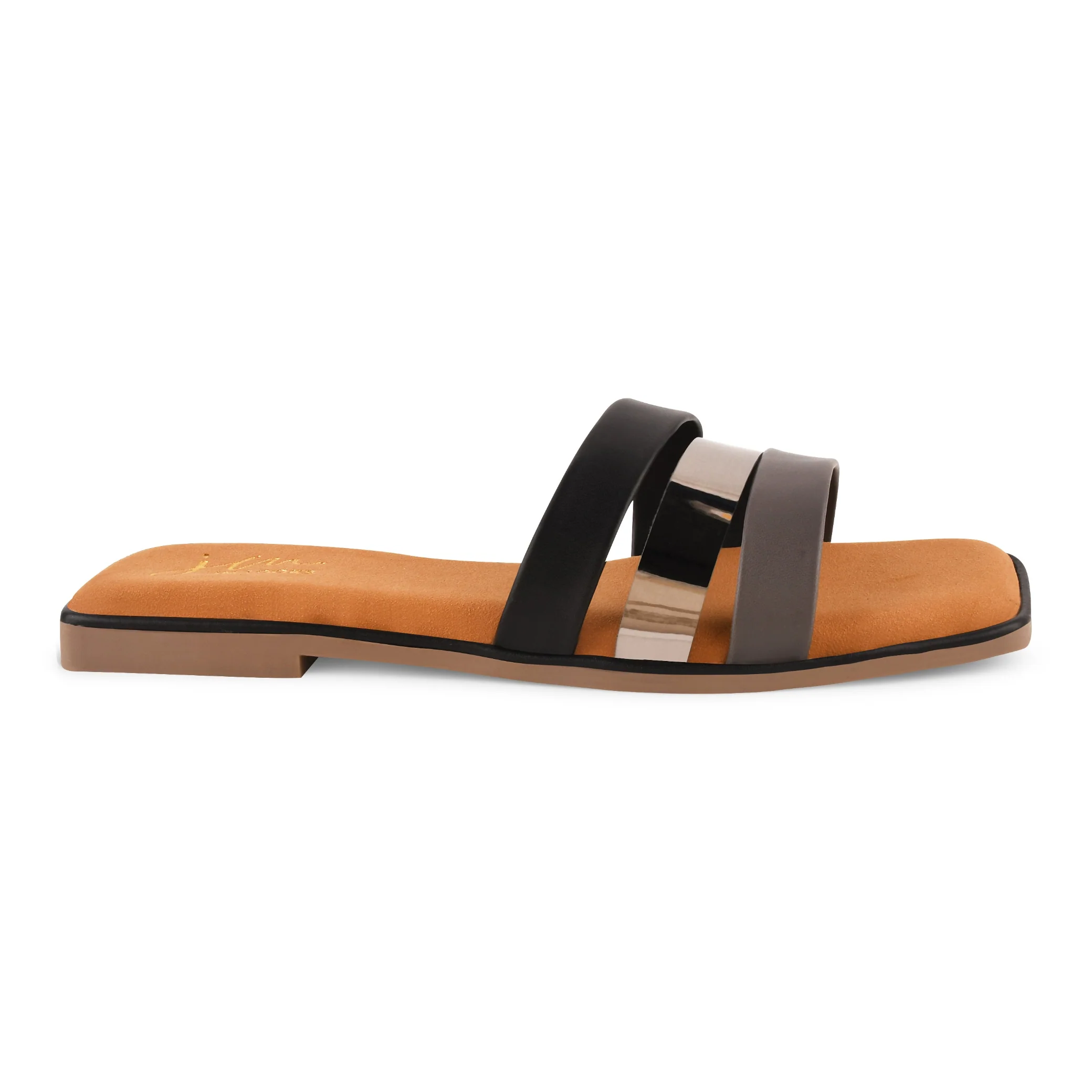 JM Looks Open-Toe Slip-On Slides Flats Sandals - Image 5