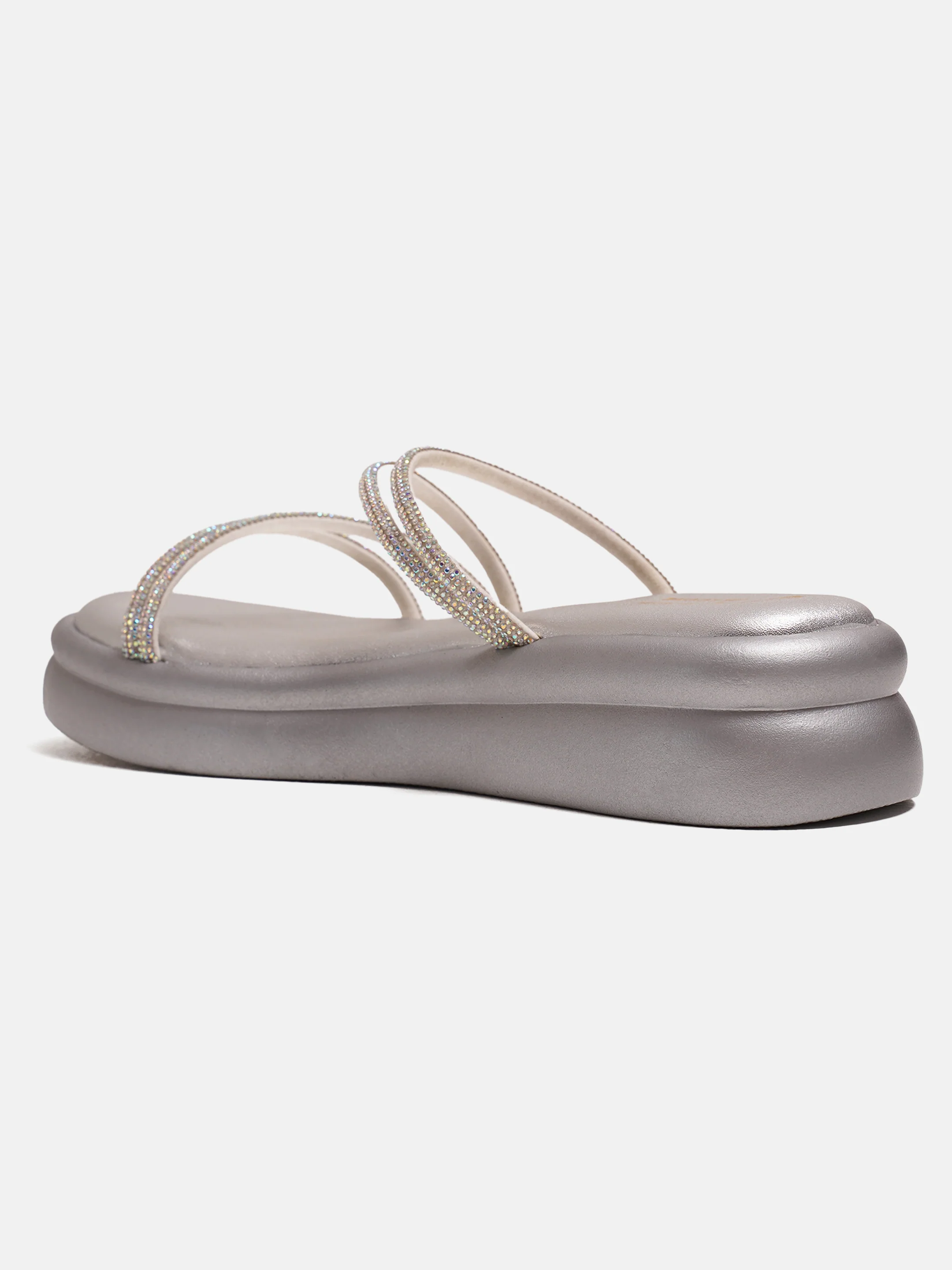 JM Looks Padded Sole Strappy Slip-On Sandals for Women - Image 13