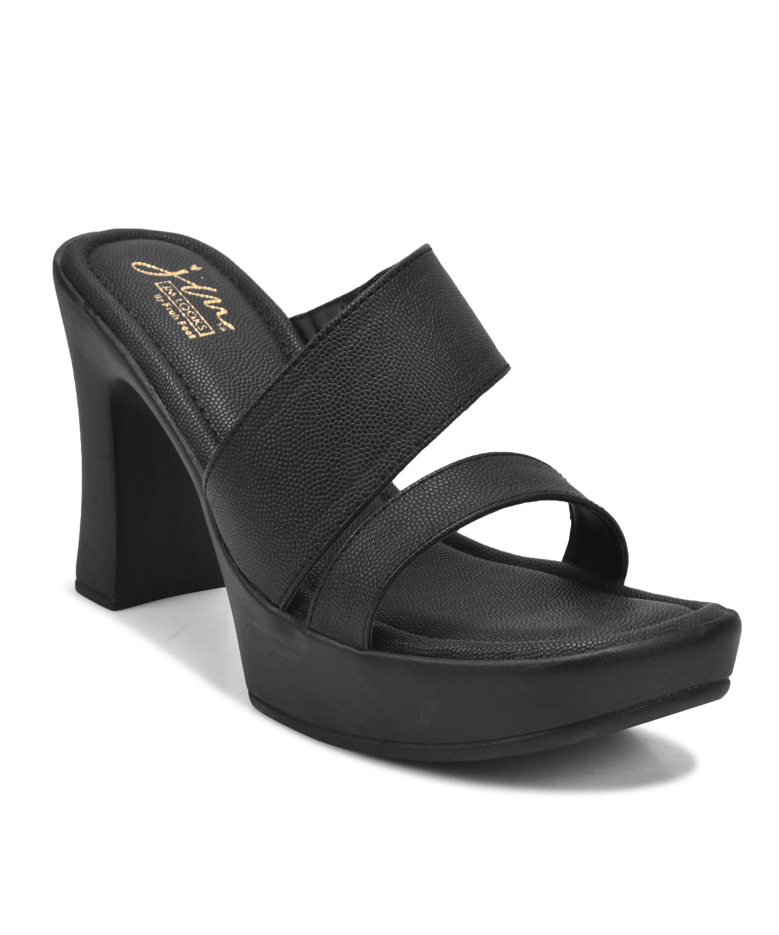 JM Looks Women’s Double Strap Wear Platform Heels - Image 8