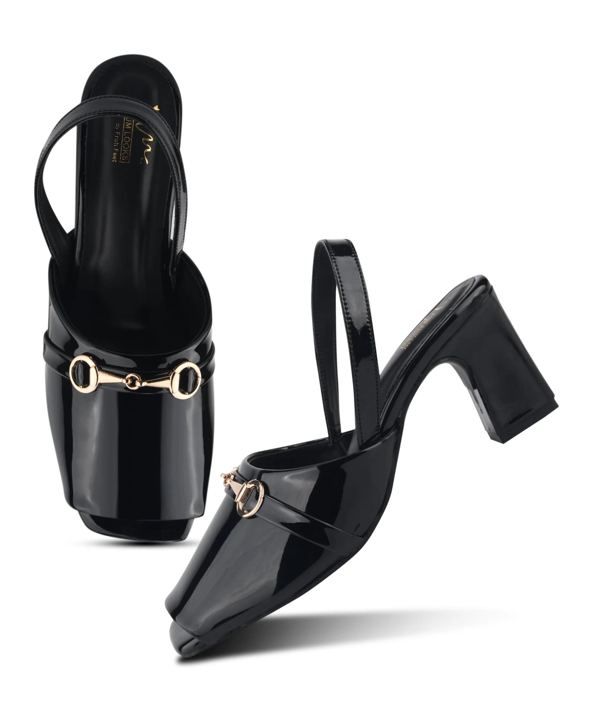 JM Looks Square-Toe Block Heels Pastel Grace Heeled - Image 6