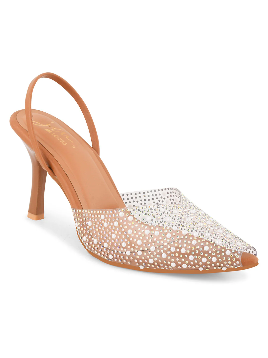 Jm Looks Women's Embellished Slingback Pointed Heels - Image 6