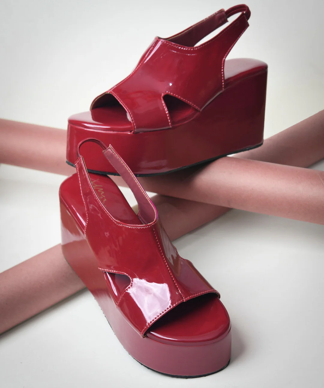 Jm Looks Peep Toe Slingback Platform Wedges - Image 10