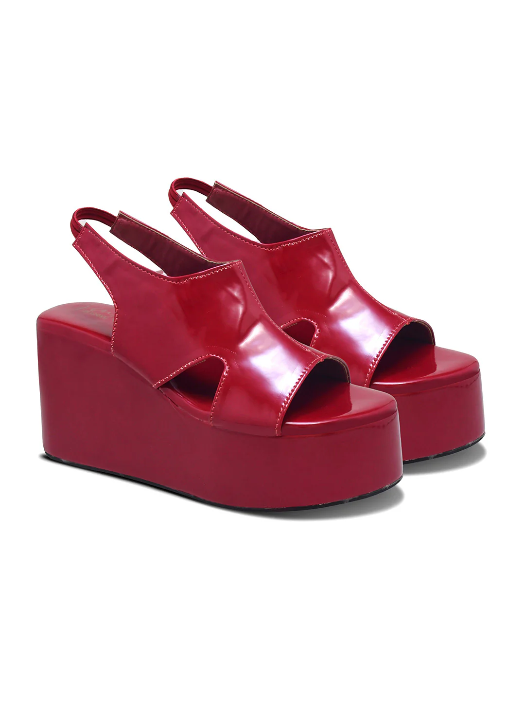 Jm Looks Peep Toe Slingback Platform Wedges - Image 11