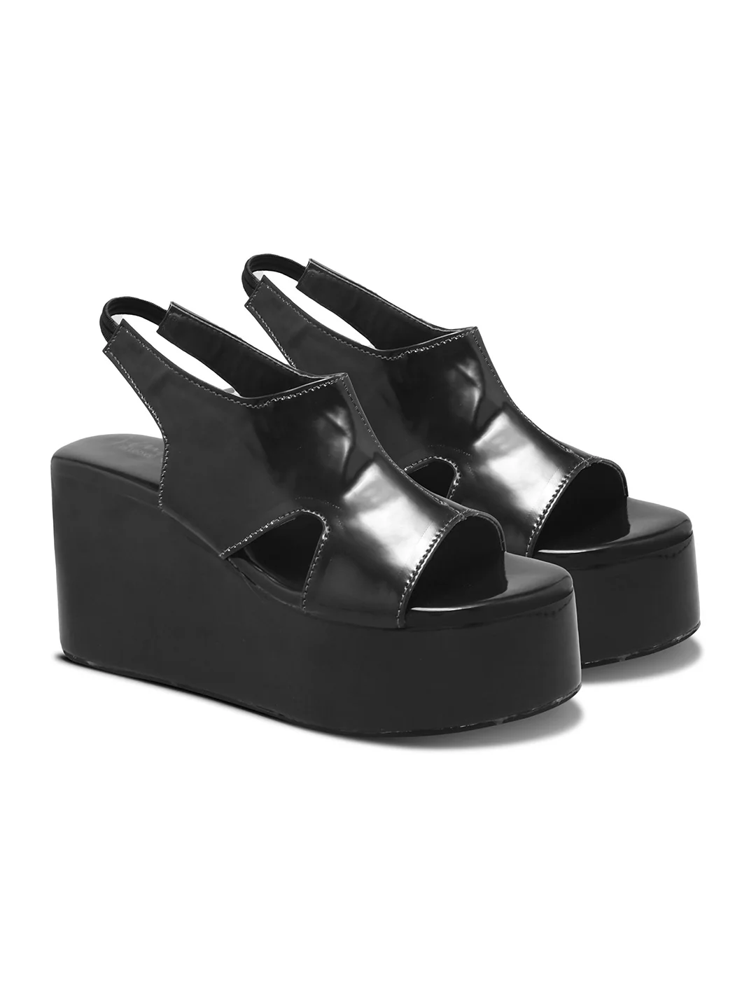 Jm Looks Peep Toe Slingback Platform Wedges - Image 5