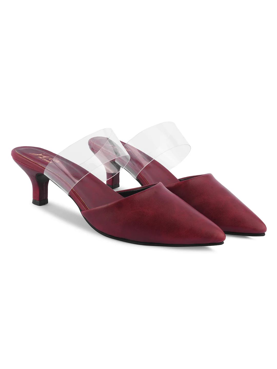 Clear Transparent Strap Pencil Black Heels For Women - Image 17