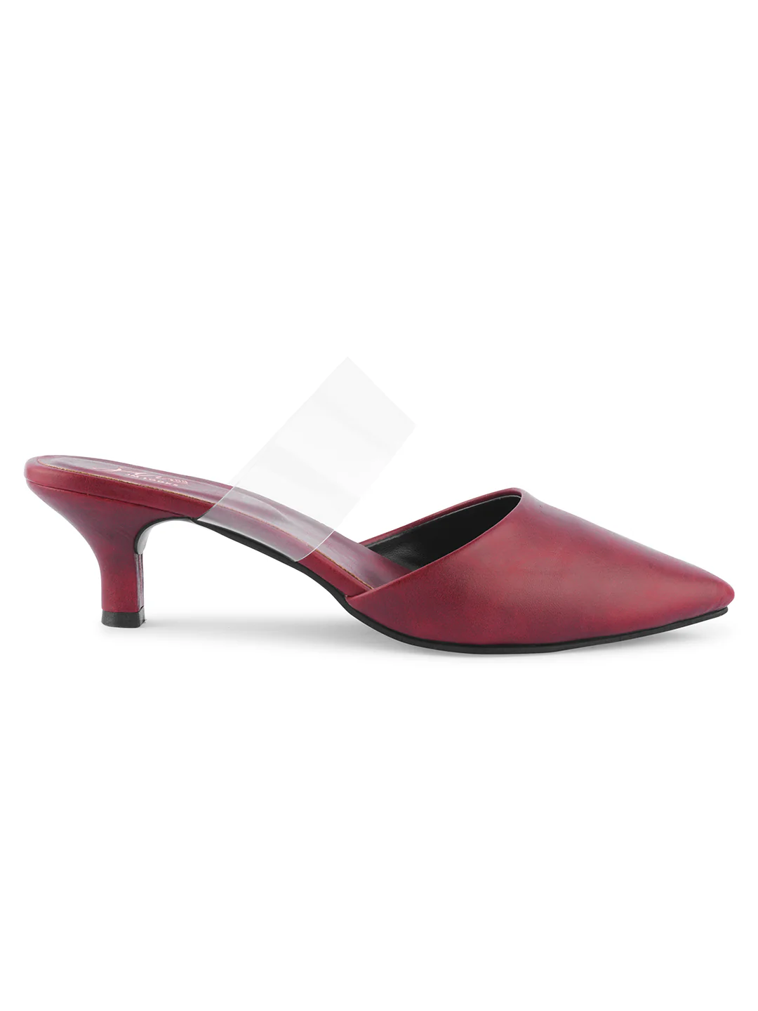 Clear Transparent Strap Pencil Black Heels For Women - Image 18