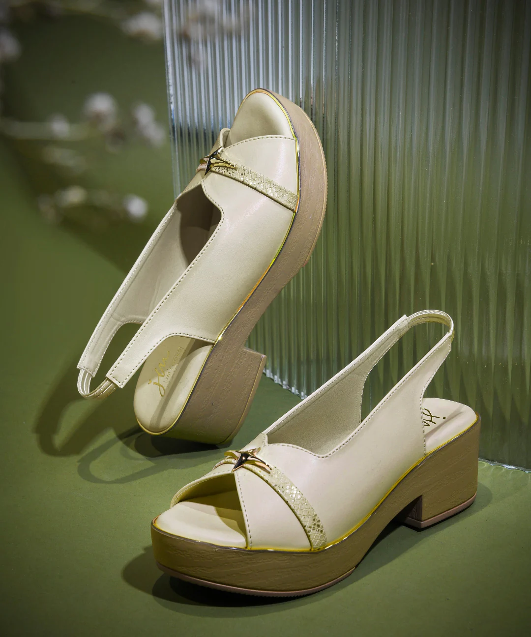 Platform Block Heel Sandals with Slingback Strap - Image 13