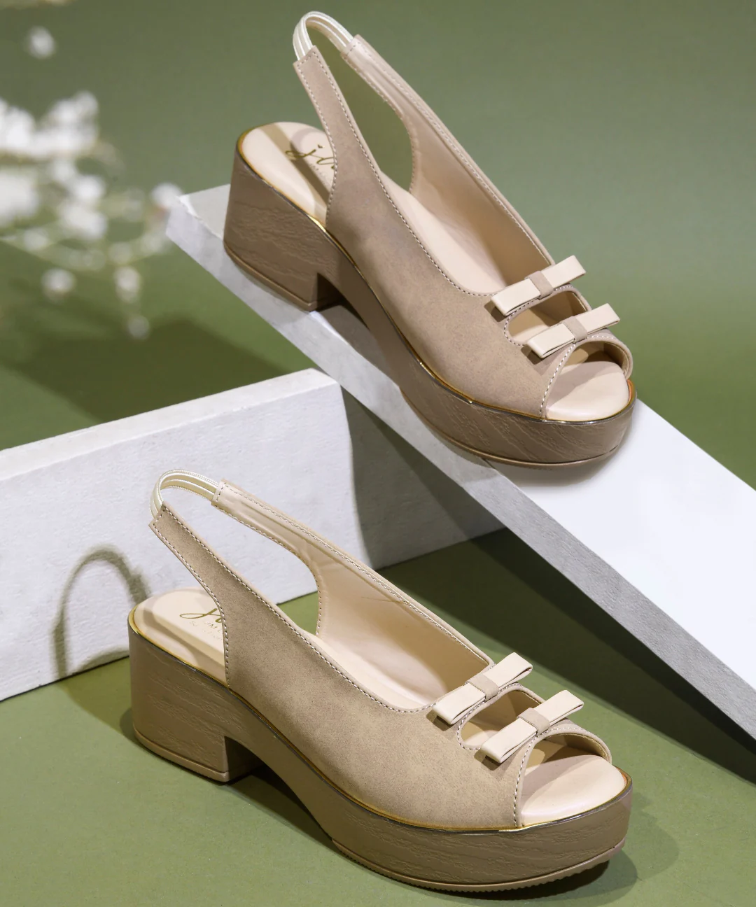 Women’s Peep Toe Platform Block Heel Sandals with Bow and Ankle Strap | Jm Looks