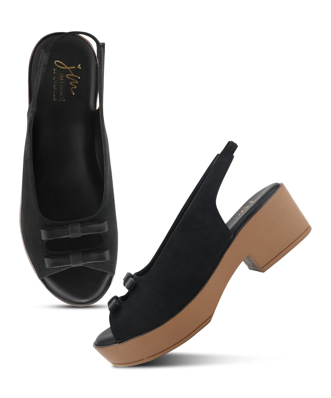 Women’s Peep Toe Platform Block Heel Sandals with Bow and Ankle Strap | Jm Looks - Image 11