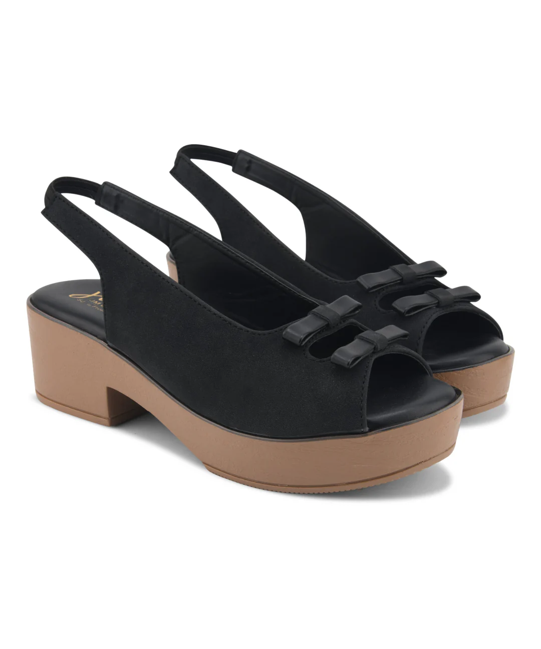 Women’s Peep Toe Platform Block Heel Sandals with Bow and Ankle Strap | Jm Looks - Image 12