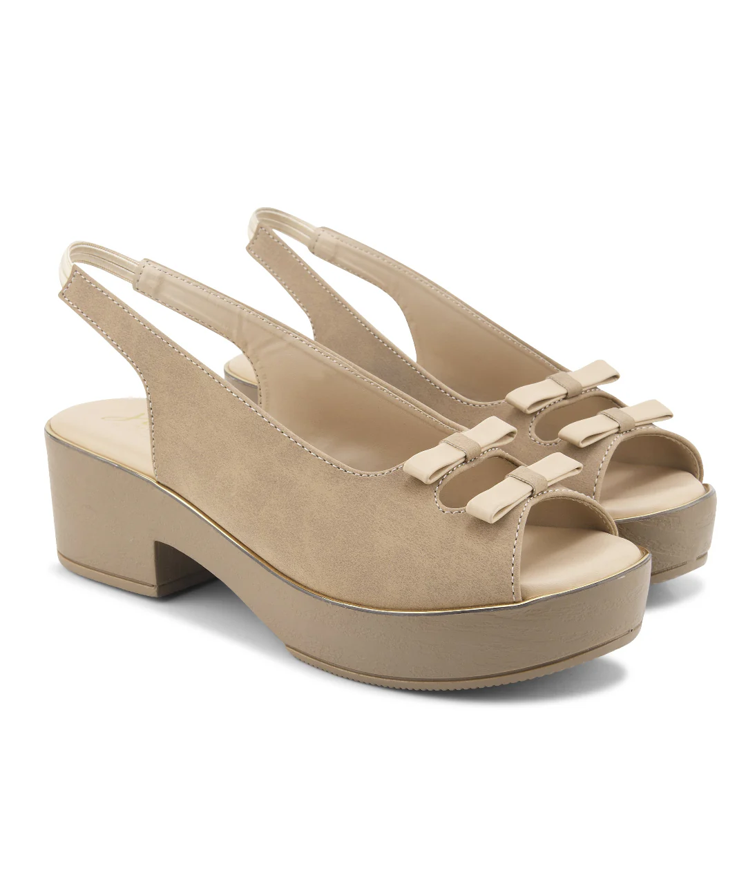 Women’s Peep Toe Platform Block Heel Sandals with Bow and Ankle Strap | Jm Looks - Image 6