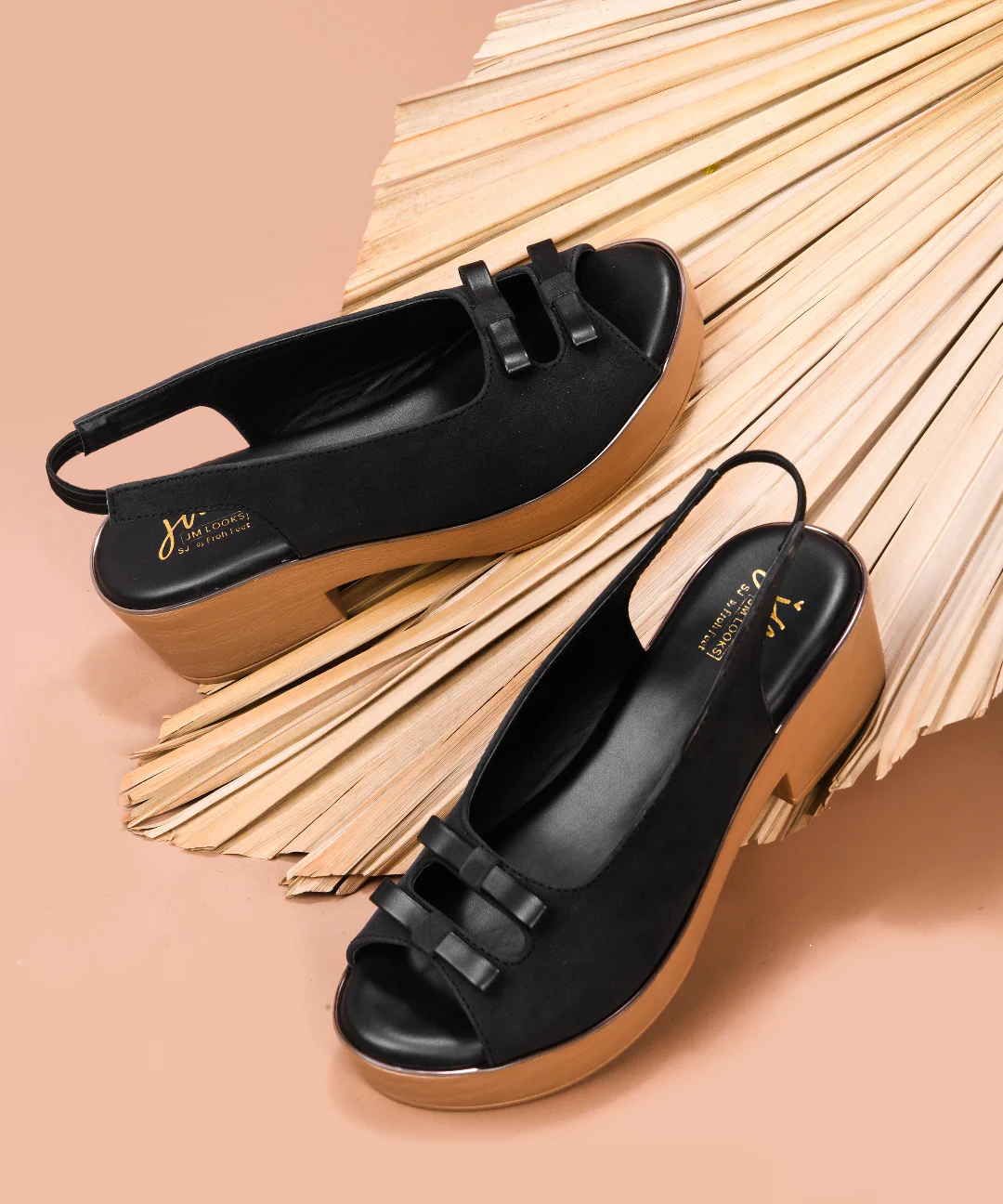 Women’s Peep Toe Platform Block Heel Sandals with Bow and Ankle Strap | Jm Looks - Image 7