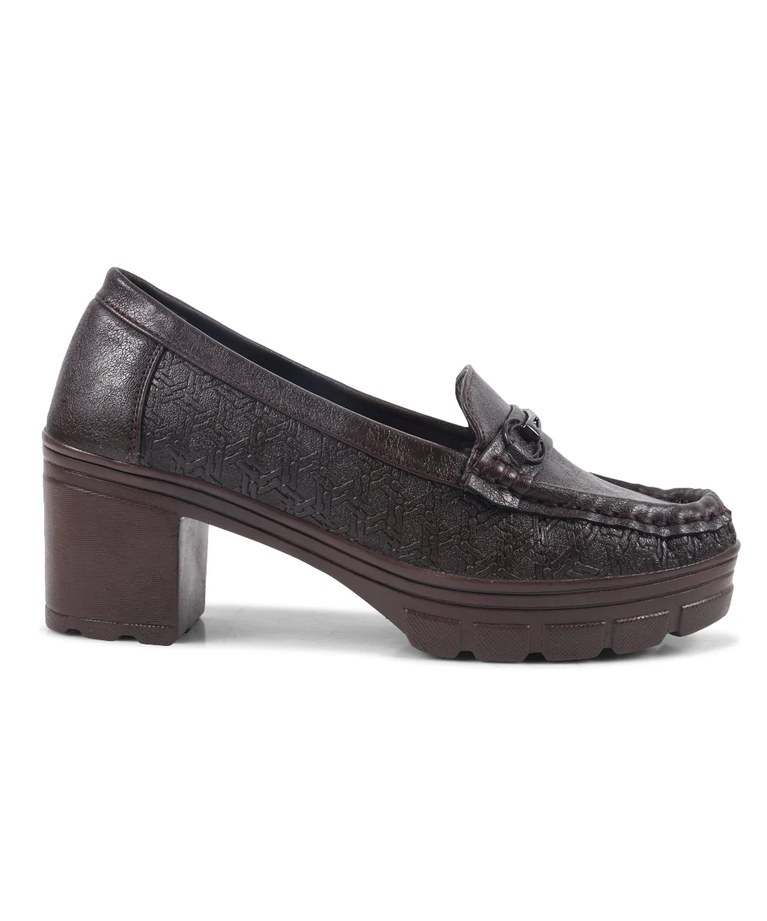 JM Looks Platform Heel Loafers with Moc-Toe Design - Image 18