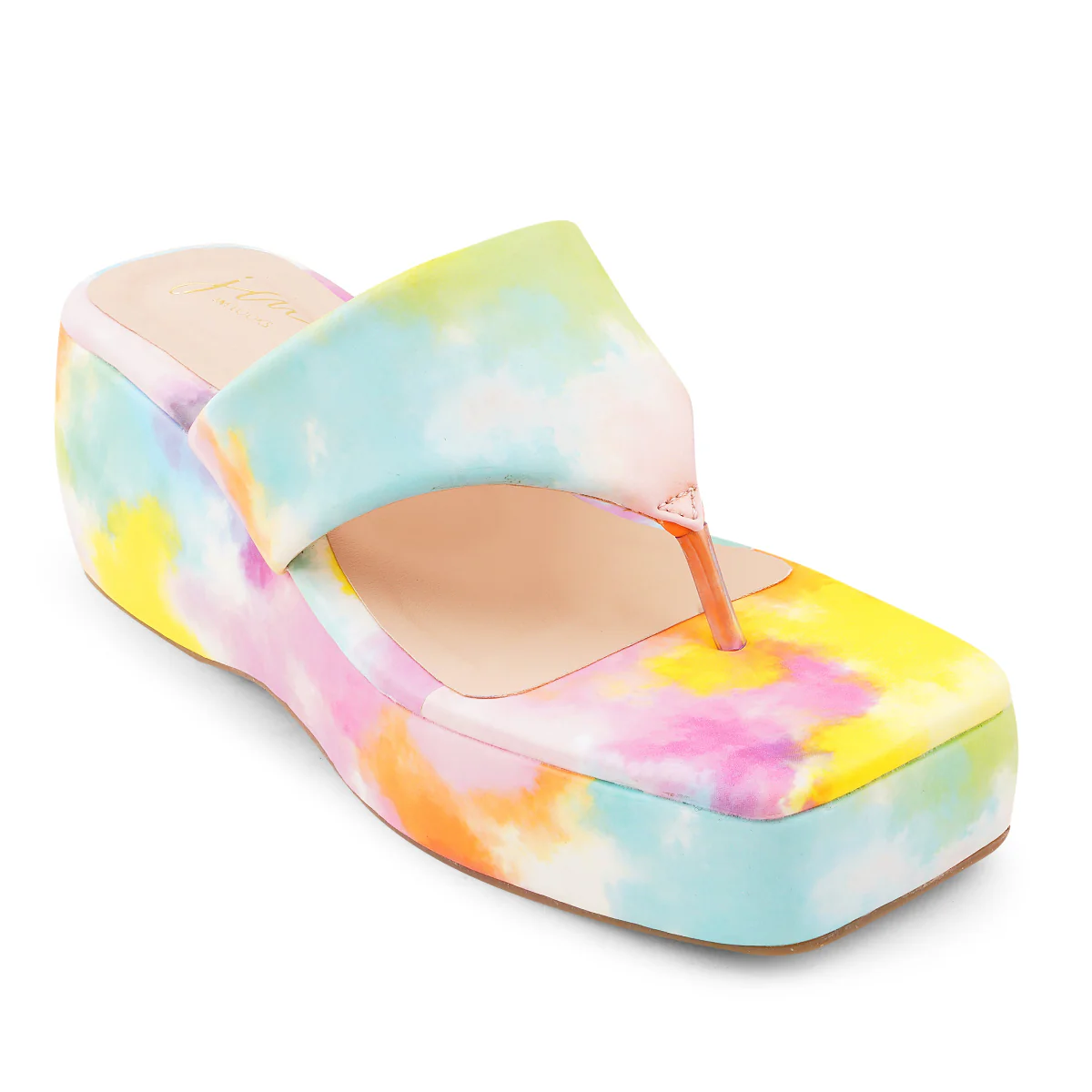 Platform Thong Wedge Sandals with Chunky Heel for Women - Image 14