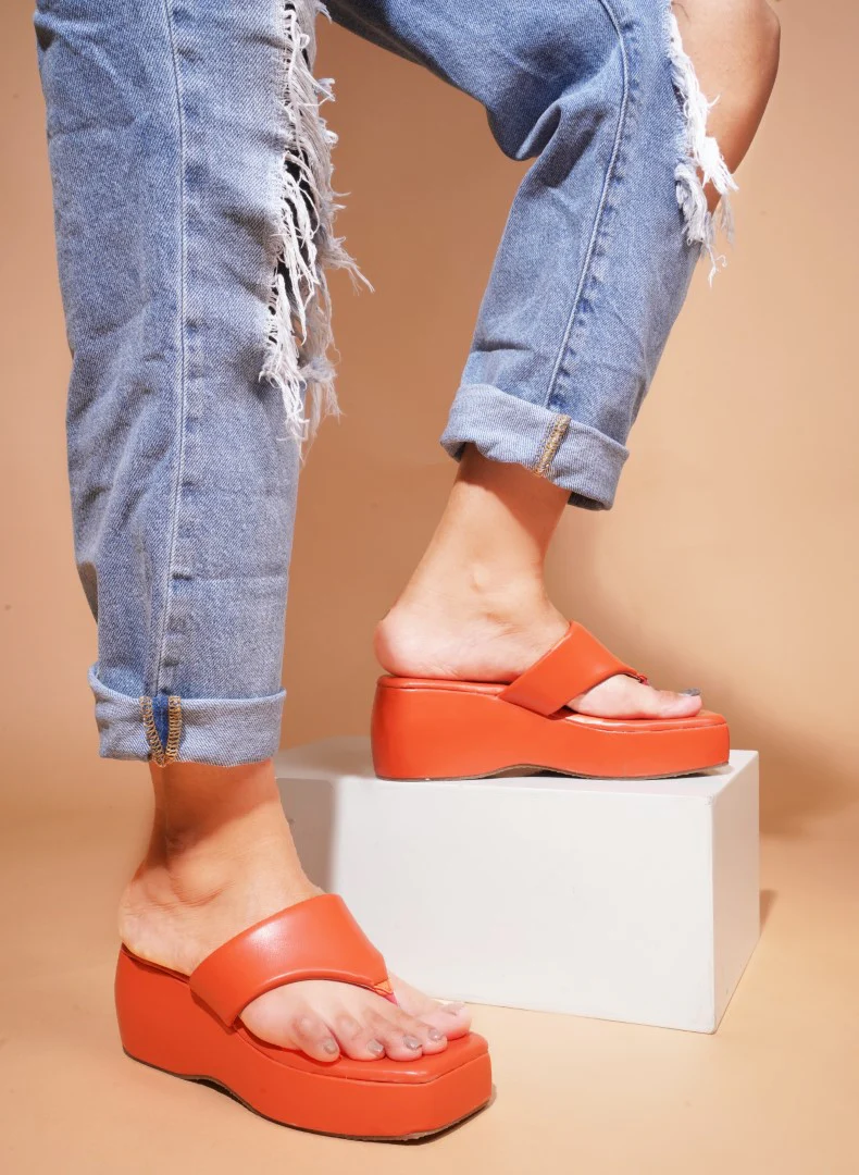 Platform Thong Wedge Sandals with Chunky Heel for Women - Image 16