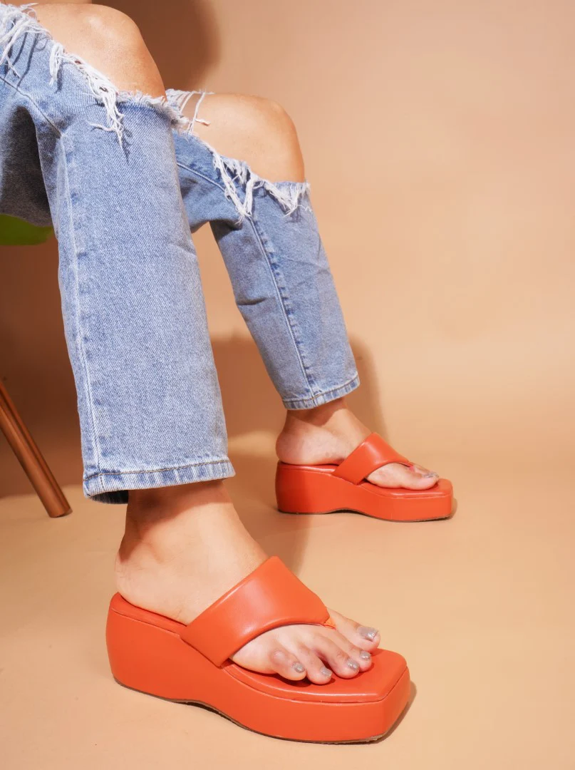 Platform Thong Wedge Sandals with Chunky Heel for Women - Image 17