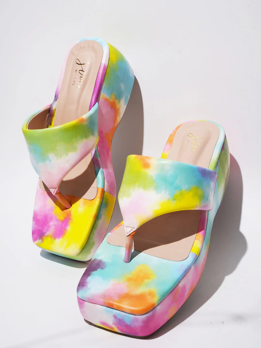 Platform Thong Wedge Sandals with Chunky Heel for Women - Image 9