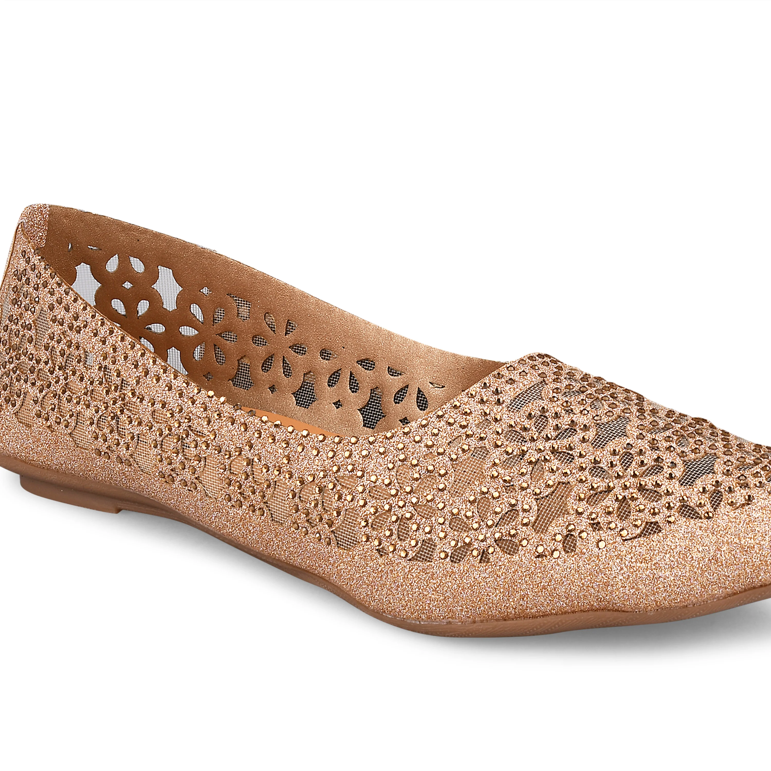Women Pointed-Toe Ballerinas Flat Jutti - Image 11