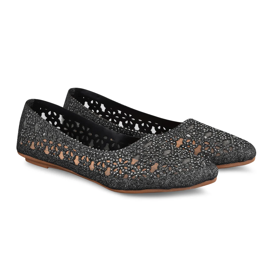 Women Pointed-Toe Ballerinas Flat Jutti - Image 4