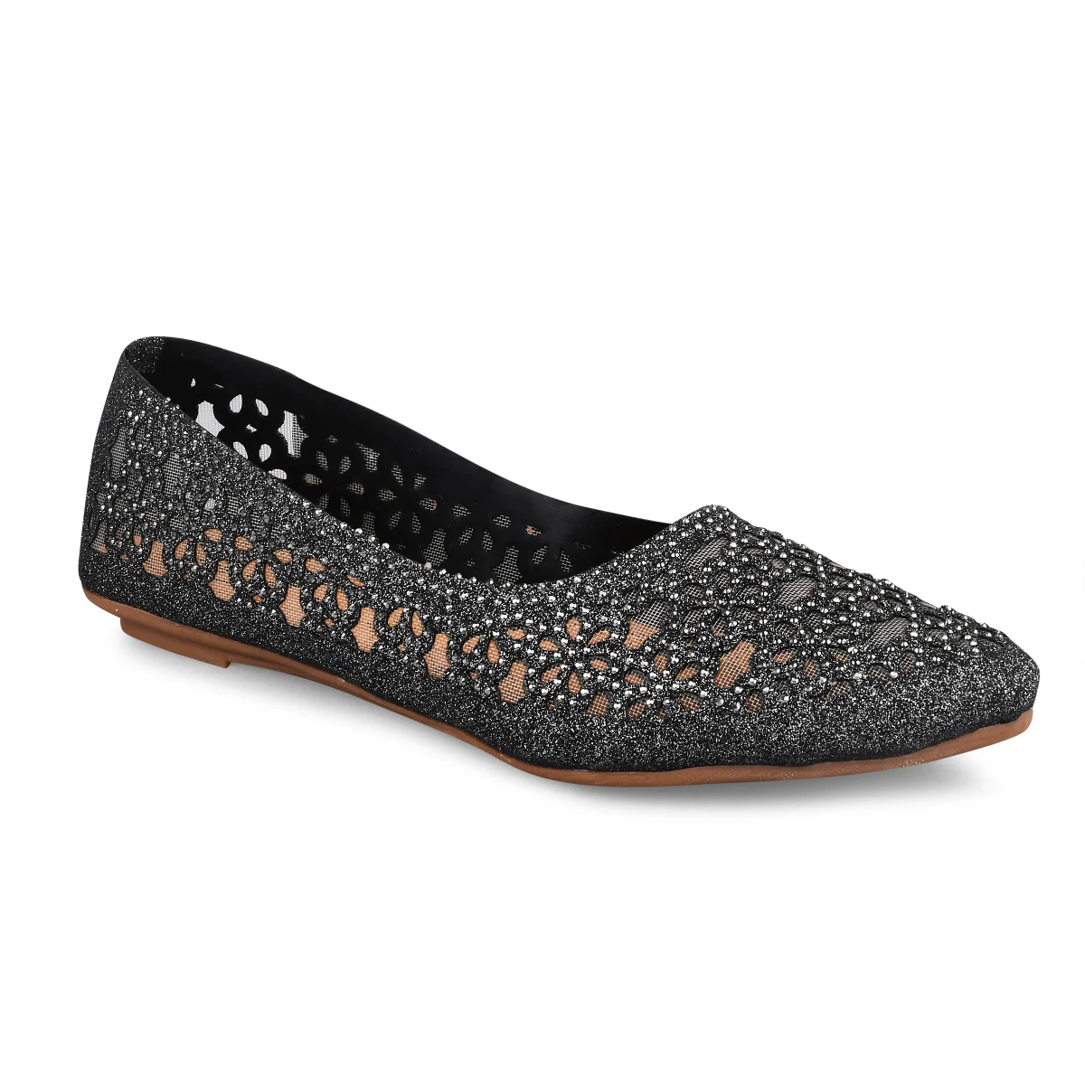Women Pointed-Toe Ballerinas Flat Jutti - Image 5