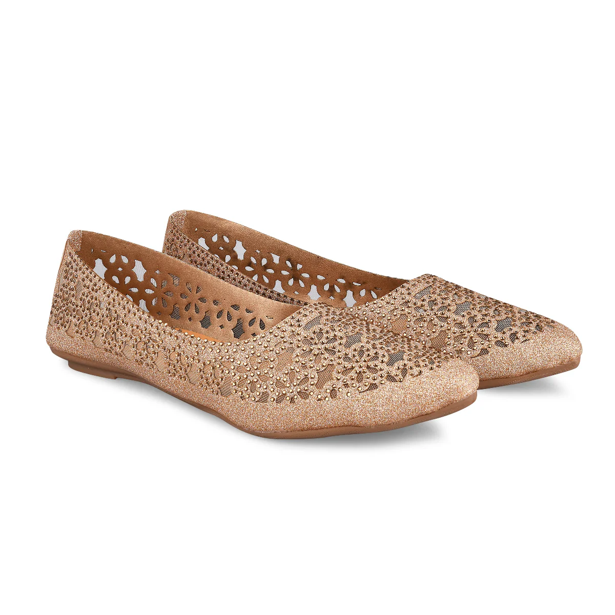 Women Pointed-Toe Ballerinas Flat Jutti - Image 7