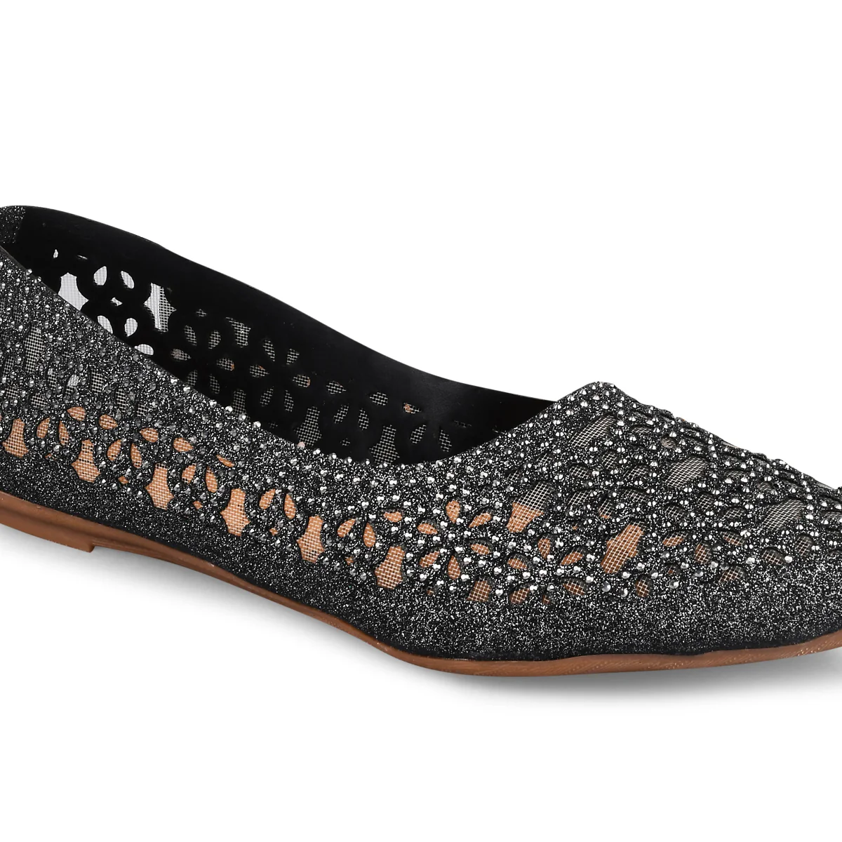 Women Pointed-Toe Ballerinas Flat Jutti - Image 9