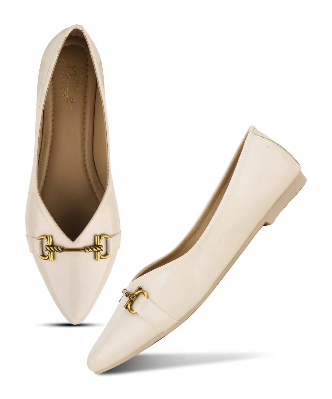 Pointed-Toe Loafers with Glossy Finish & Metal Chain Detail - Image 18