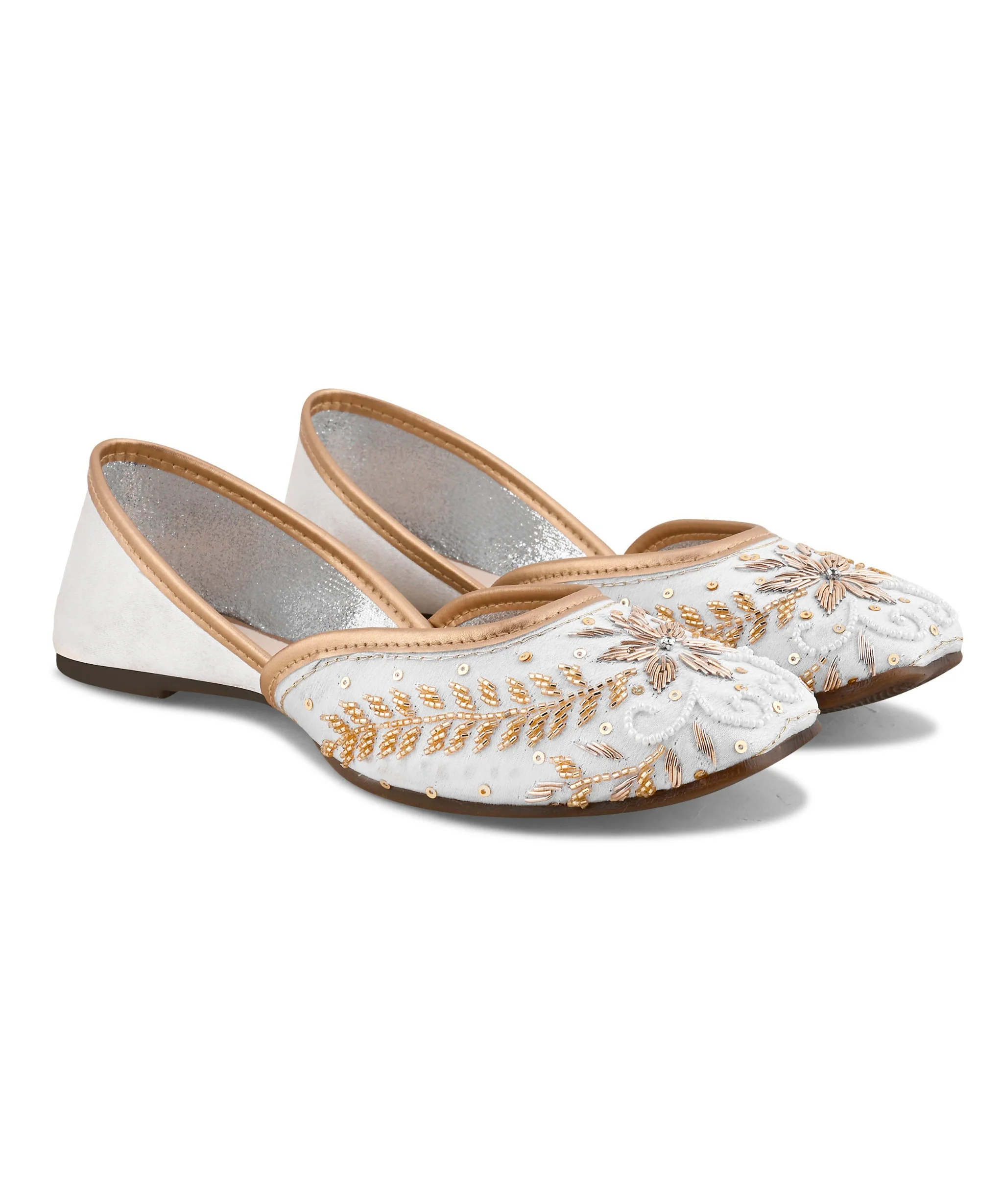 Premium Floral Embroidered Jutti Heels - Image 18