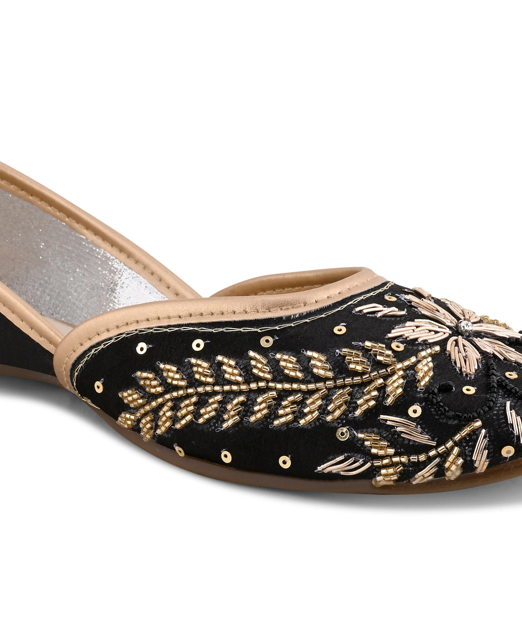 Premium Floral Embroidered Jutti Heels - Image 6