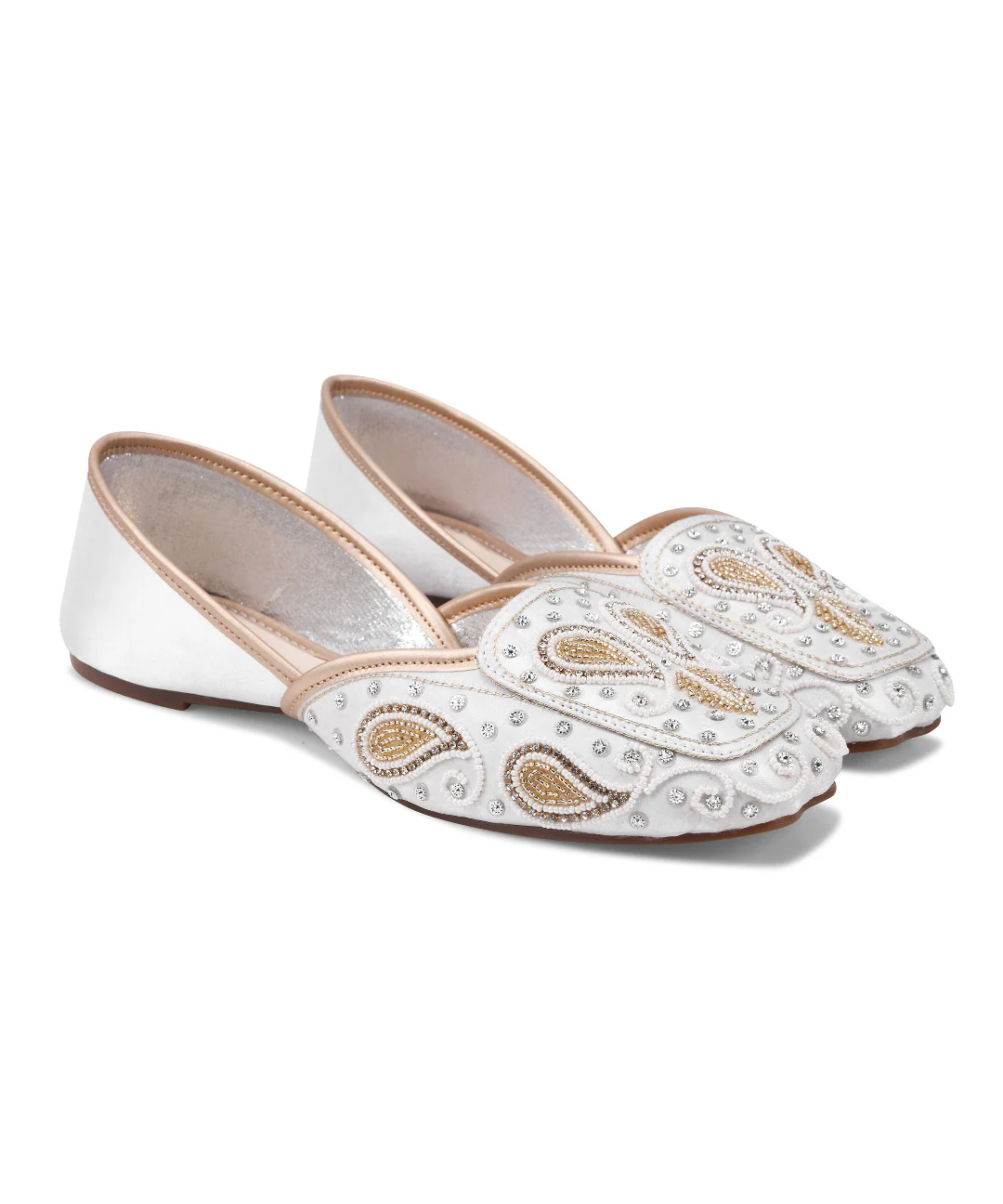 JM Looks Royal Stone & Threadwork Ethnic Juttis - Image 18