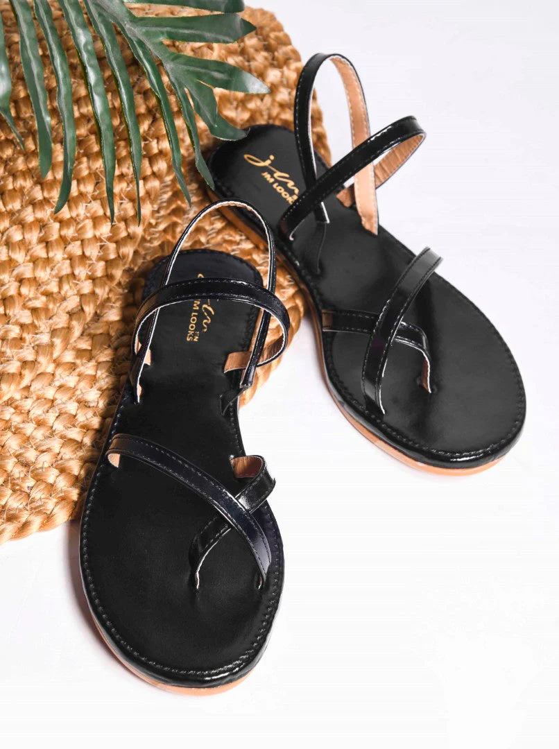 Jm Looks Multi Strap Crisscross Thong Flats Sandals For Women Daily Wear