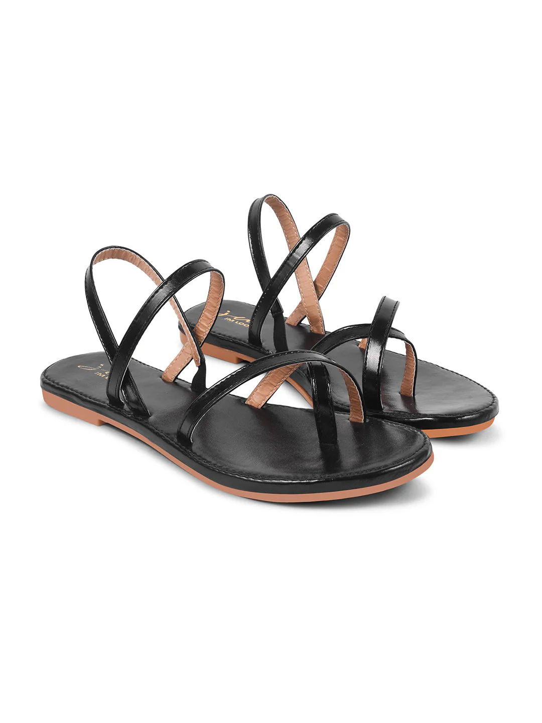 Jm Looks Multi Strap Crisscross Thong Flats Sandals For Women Daily Wear - Image 5