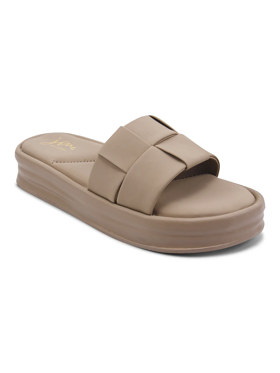 Braided Strap Platform Slide Sandals With Cushioned Footbed For Women - Image 13