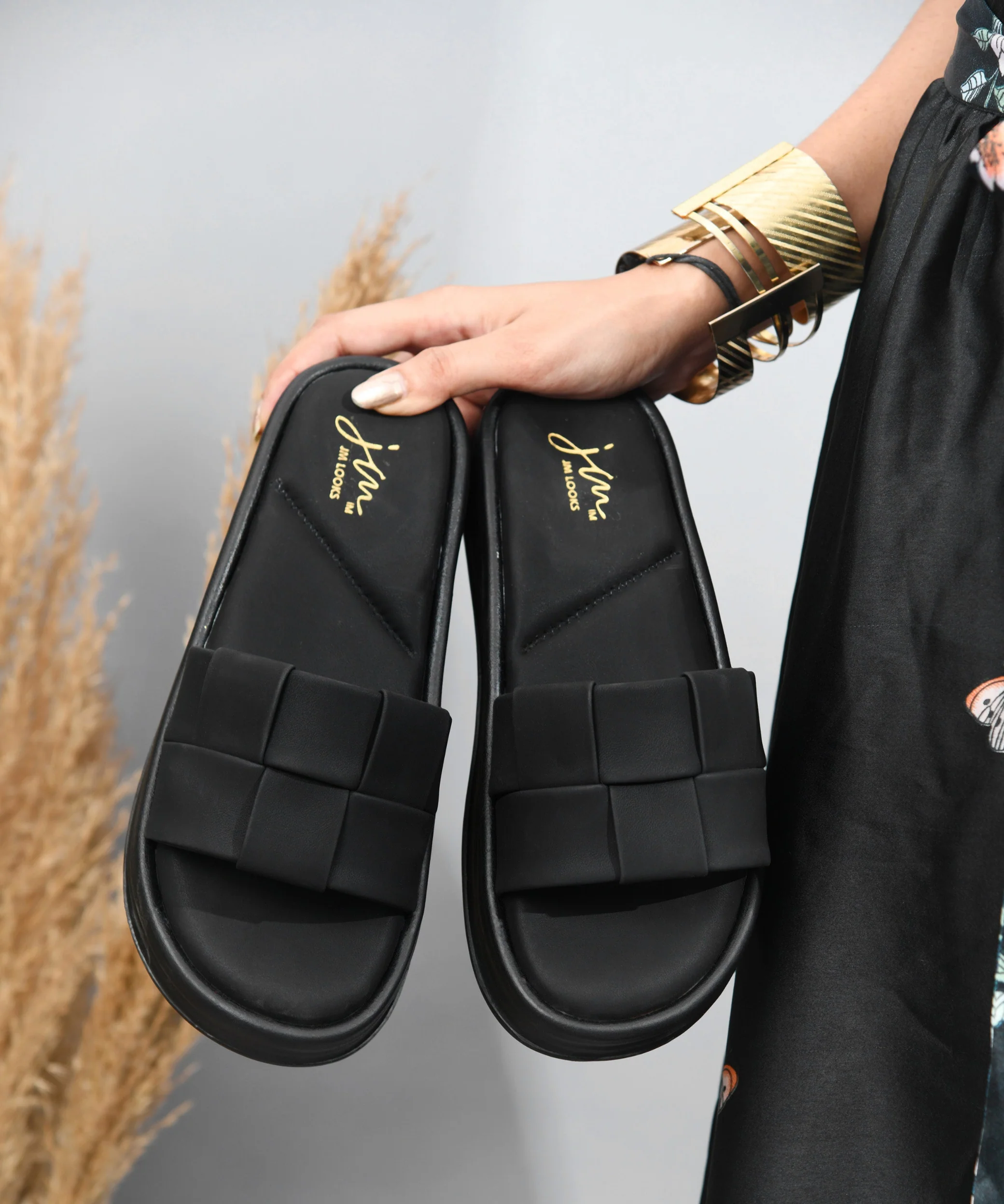 Braided Strap Platform Slide Sandals With Cushioned Footbed For Women - Image 5