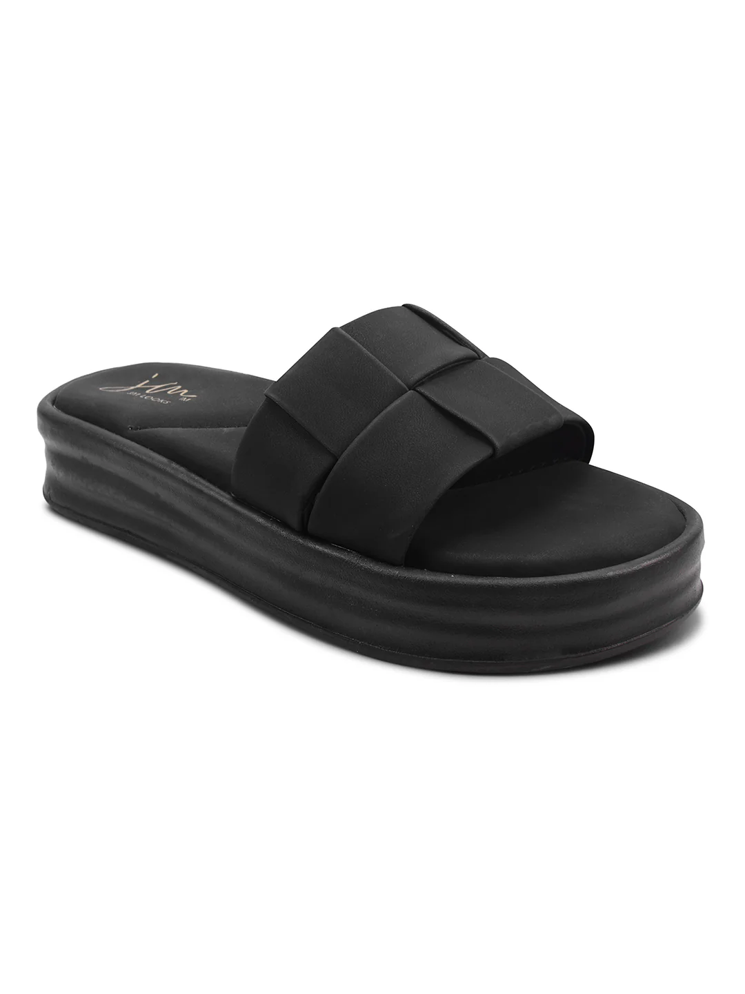 Braided Strap Platform Slide Sandals With Cushioned Footbed For Women - Image 8