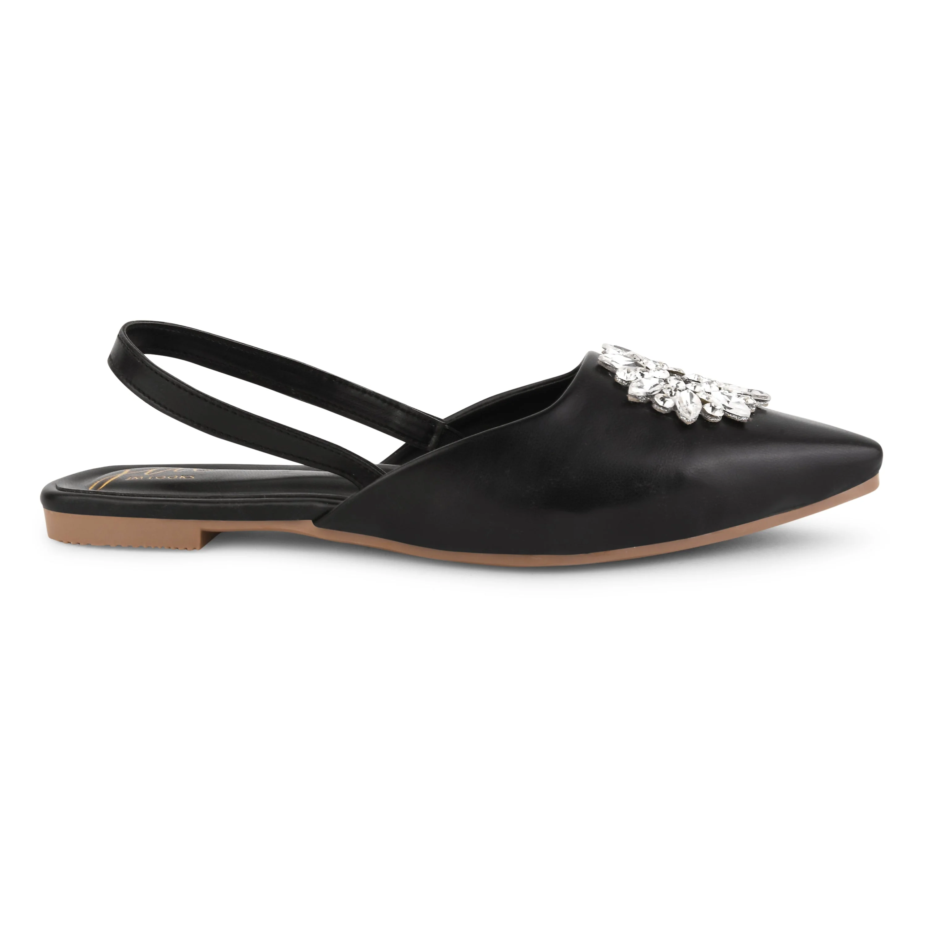 JM Looks Flat Sandals With Rhinestones Sling-back Bellie - Image 4