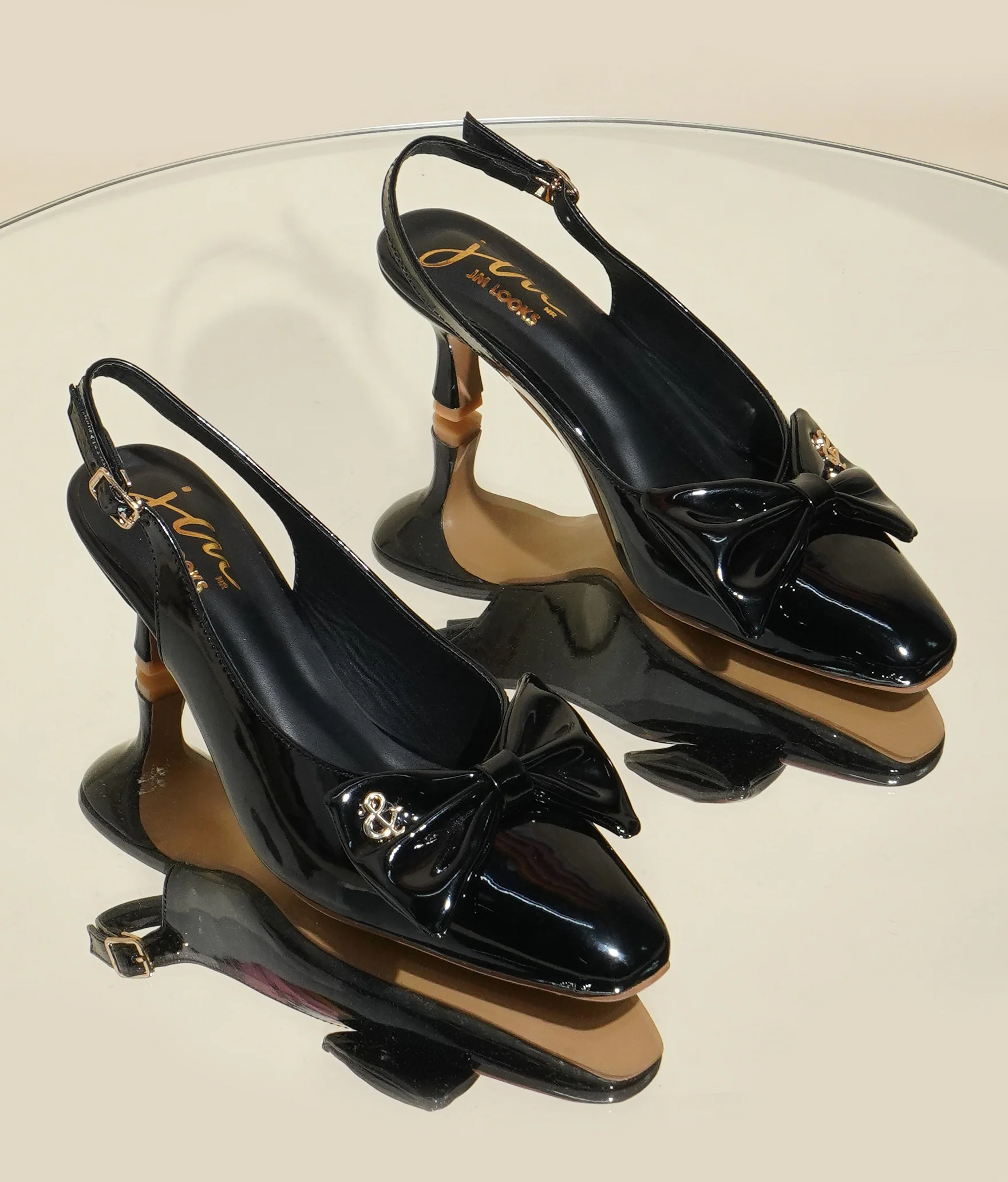 Slingback Bellie Kitten Heels With Bows