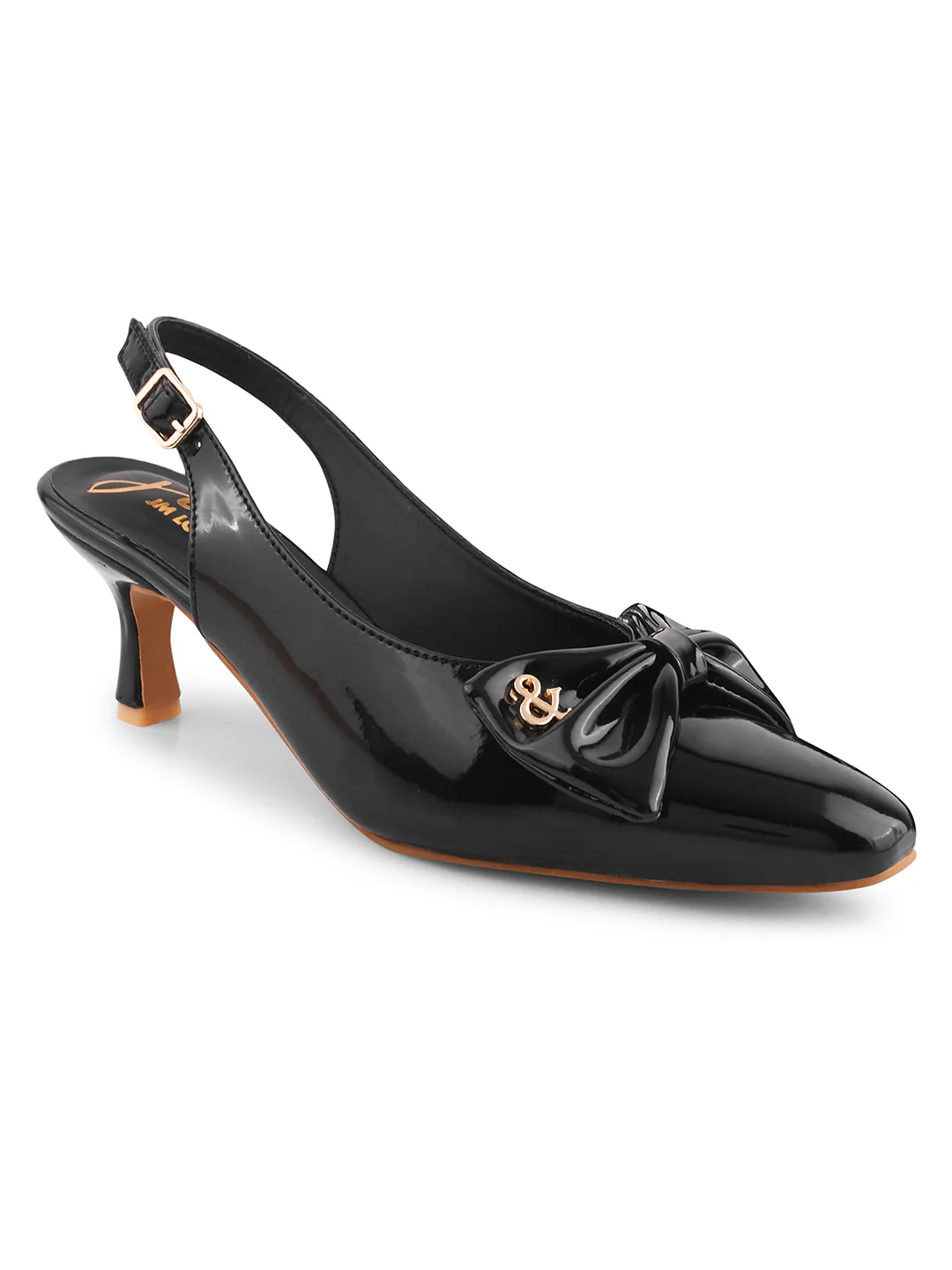 Slingback Bellie Kitten Heels With Bows - Image 6