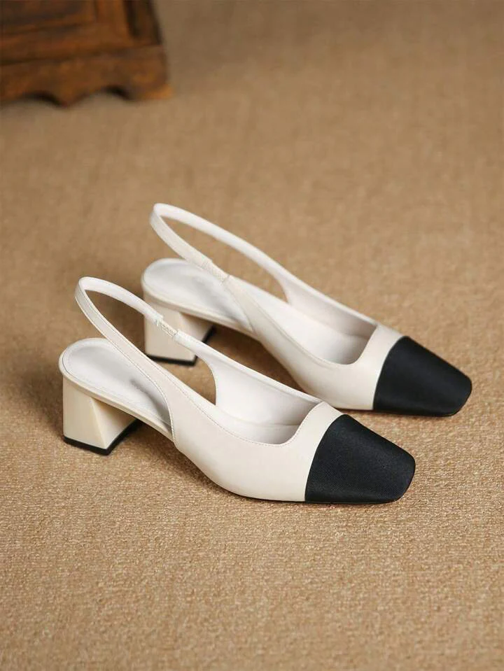 Slingback multi color block heels - Image 7
