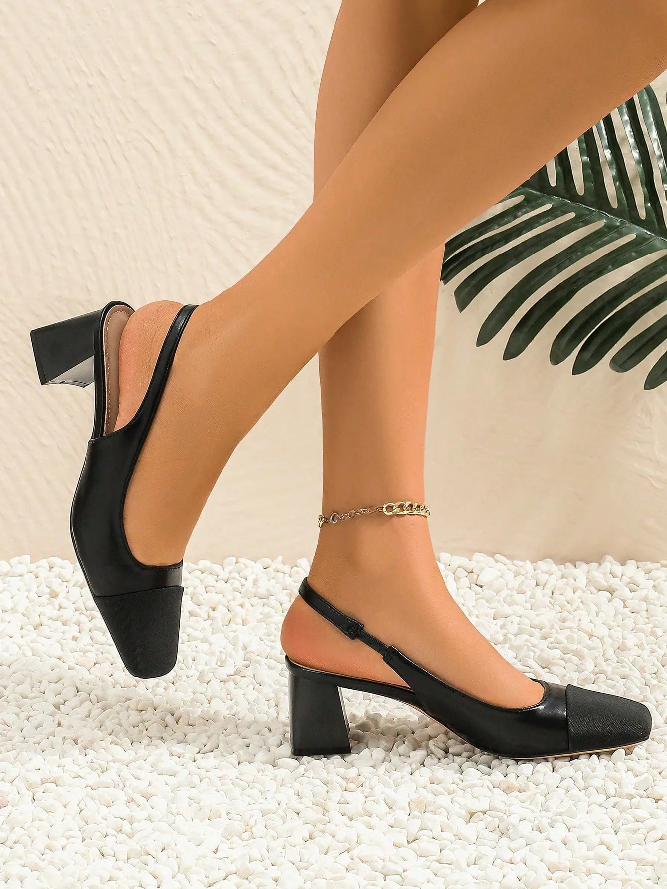 JM Looks Slingback multi color block heels - Image 17