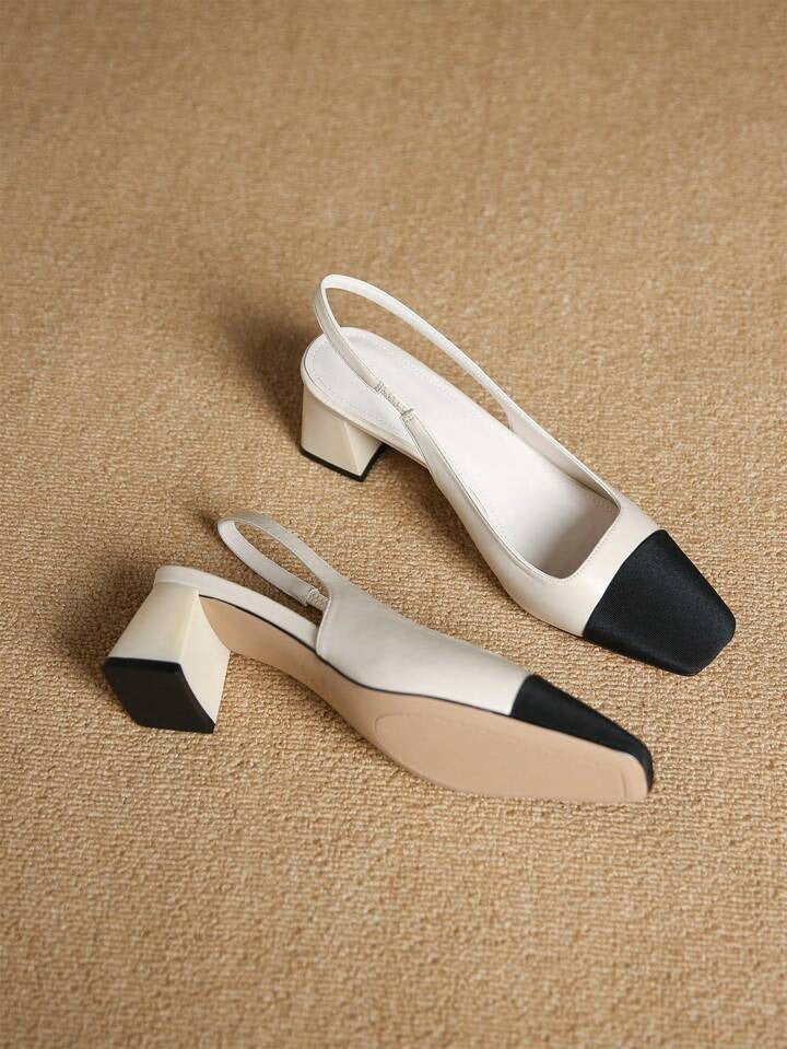 JM Looks Slingback multi color block heels - Image 10