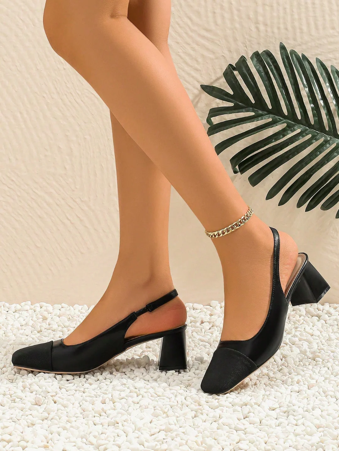 JM Looks Slingback multi color block heels - Image 14