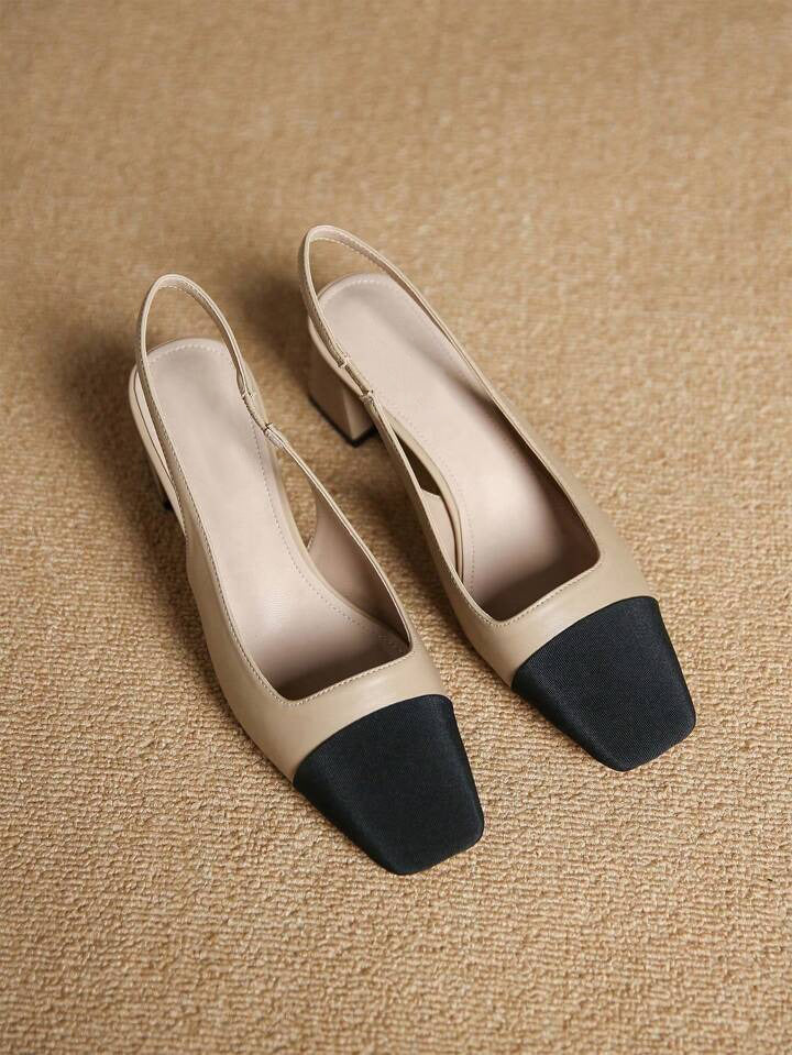 JM Looks Slingback multi color block heels - Image 8