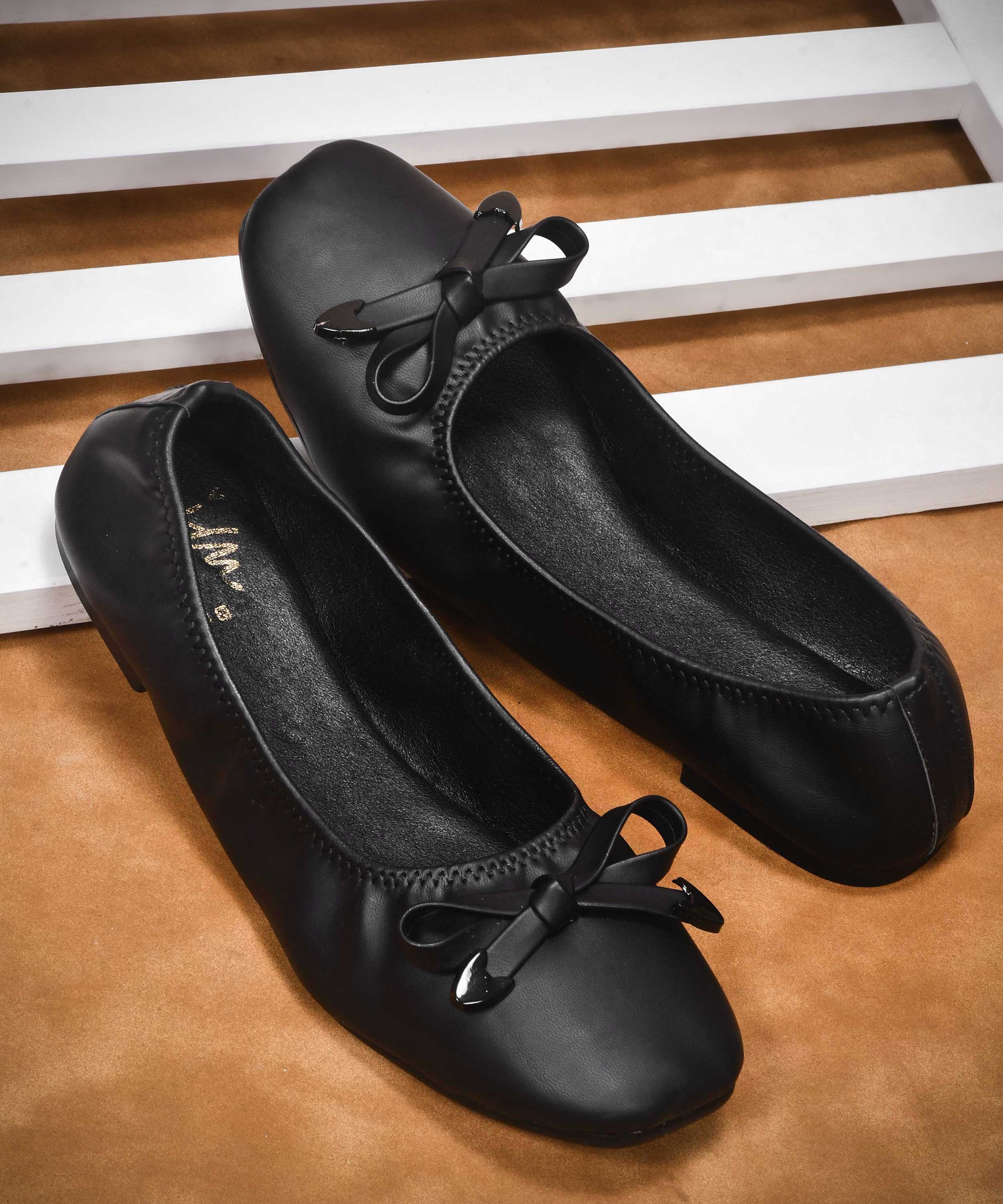 JM Looks Slip-On Ballerinas with Bow Accent - Image 7