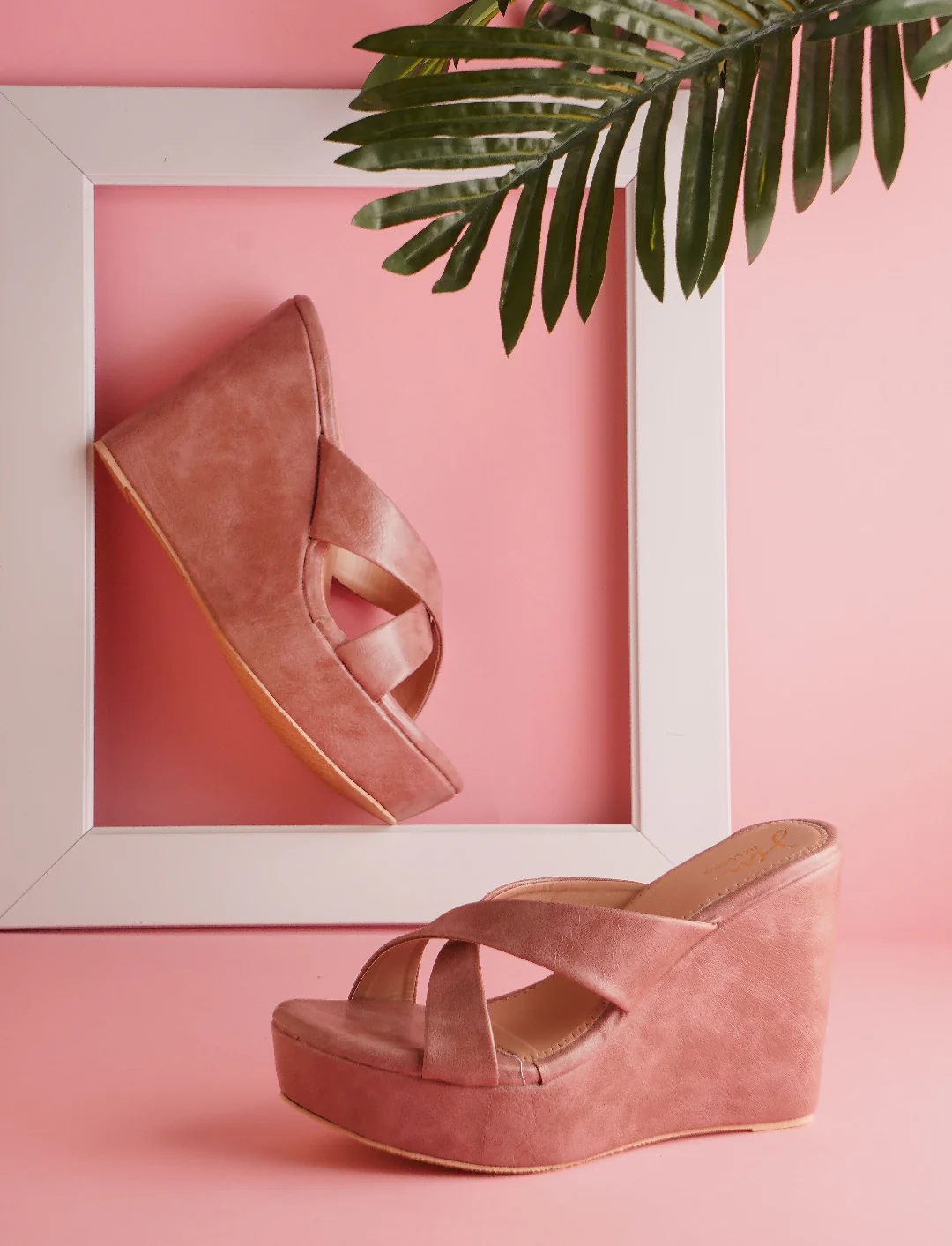 Wedge Heels for Women Open Toe Criss Cross Strap Sandals - Image 7