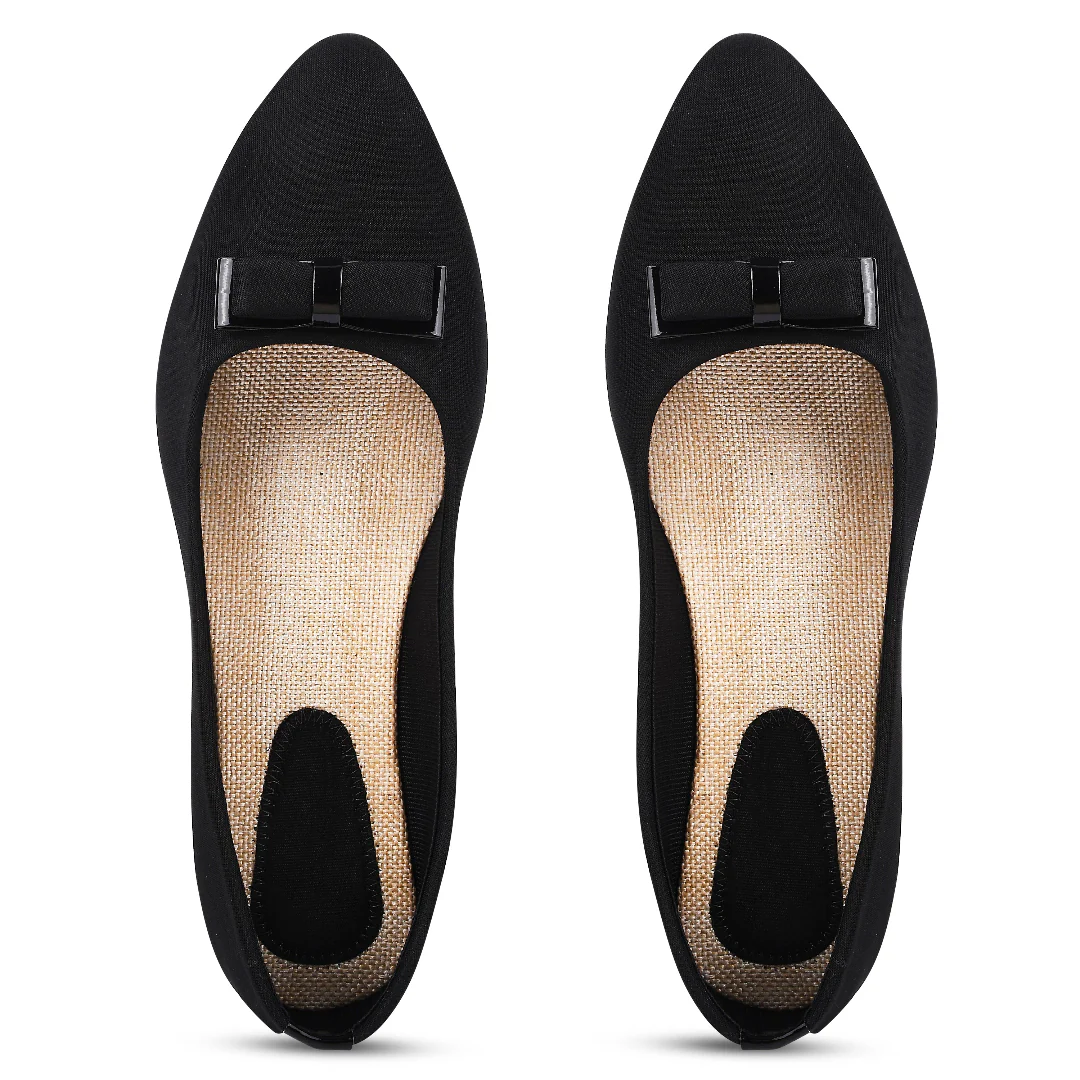 Jm Looks Classic Bow Detail Ballerina Flat for Women & Girls - Image 3